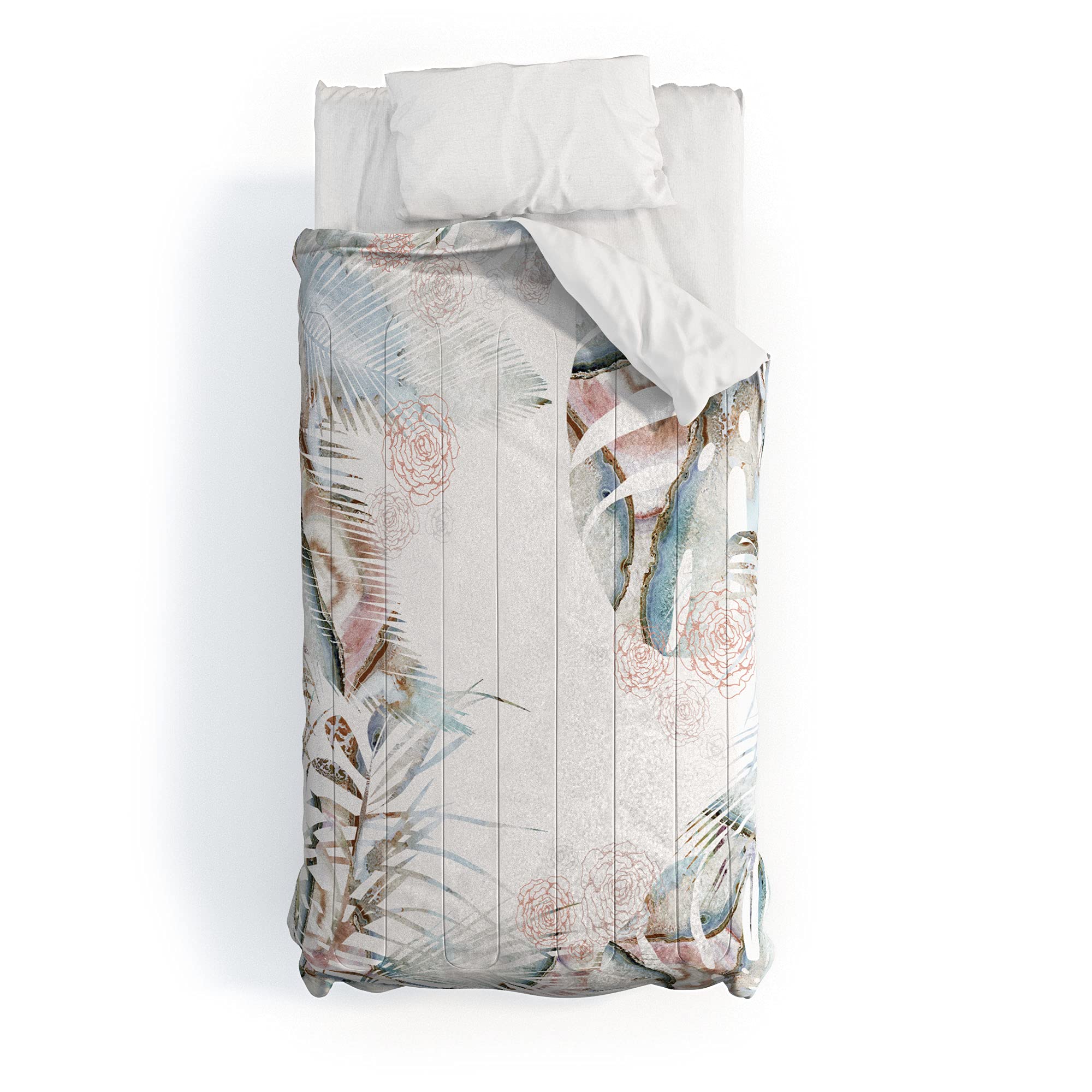 Deny Designs 2021 Honey It's Nap Time Cotton Comforter Set - Twin Size Bedding by Iveta Abolina | Soft & Cozy Duvet Cover for Kids, Teens & Adults Bedroom Decor