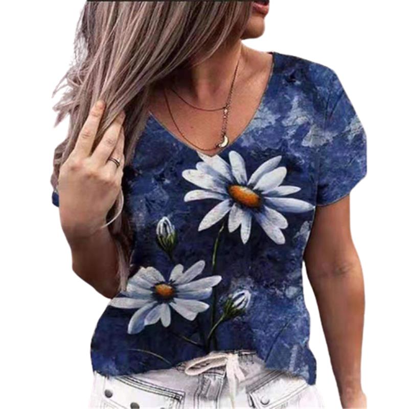 American Flag Flower 3D Print Streetwear T-Shirt for Women | Sexy Graphic Tee | Casual Summer Top | Perfect for Parties, Concerts & Patriotic Events