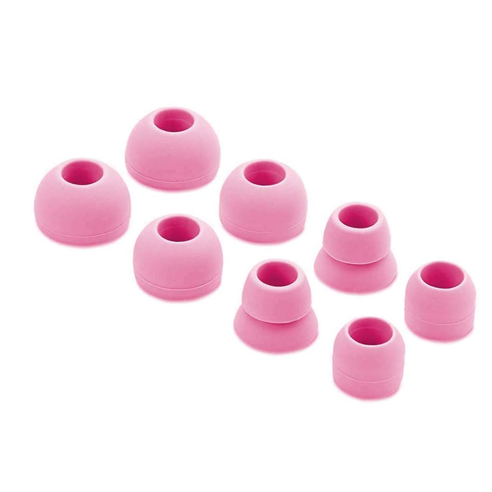Powerbeats 2 Wireless Earphone Replacement Silicone Ear Tips Set - Soft Comfortable Noise Isolating Earbud Covers (Pink) - Perfect for Workouts, Running & Gym Use