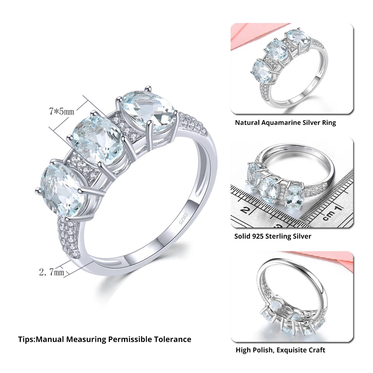 Eternal Coast Ring for Women - Elegant Sterling Silver Stackable Band with Cubic Zirconia - Perfect for Everyday Wear, Gift Giving & Special Occasions