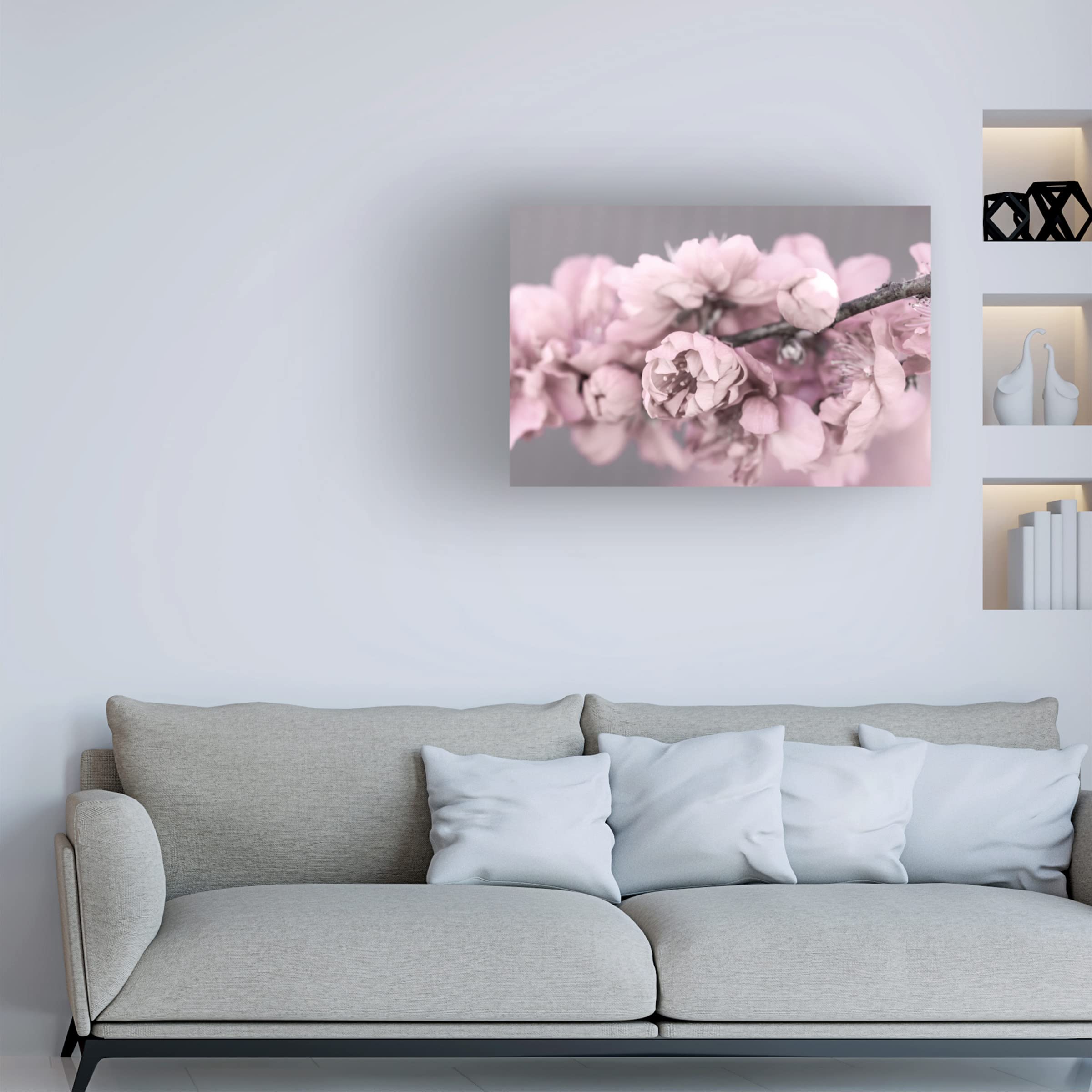 Eva Bane 'Stormy Spring 17' Canvas Wall Art Print - 16x24 Inches - Modern Abstract Landscape Painting for Living Room, Bedroom & Office Decor