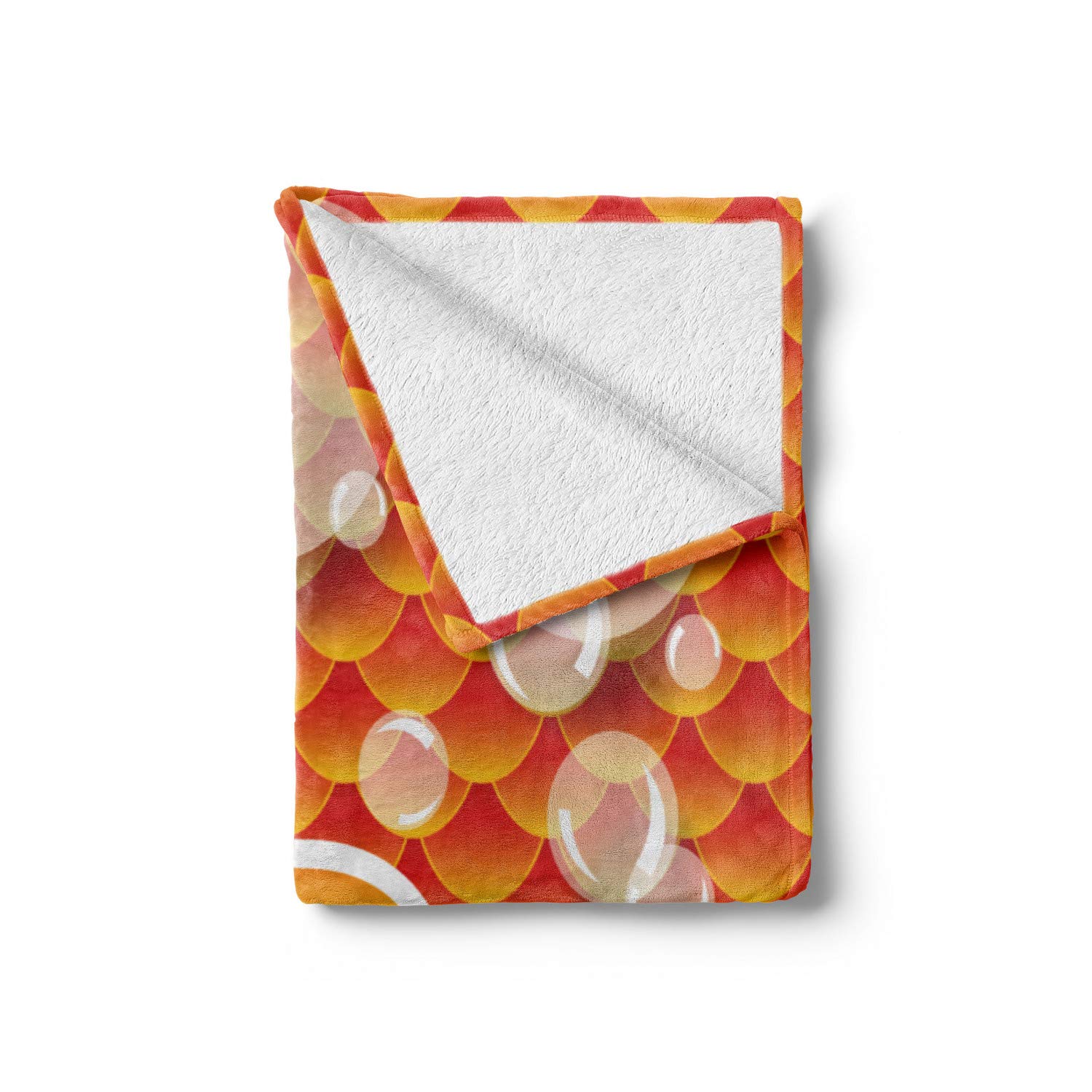 Ambesonne Orange Flannel Fleece Throw Blanket - 50