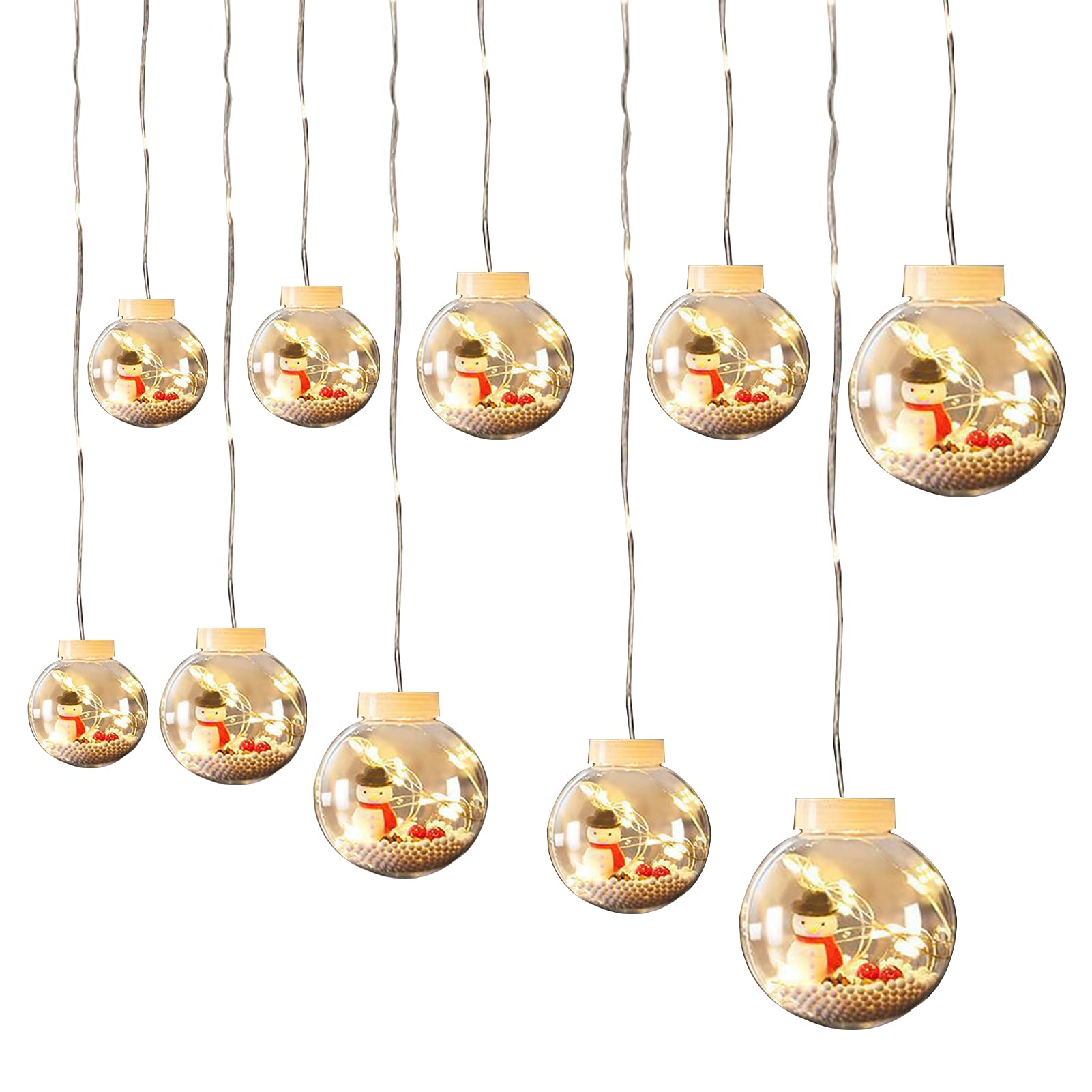 NUZYZ Christmas String Lights with Santa Claus - LED Indoor Outdoor Holiday Decor for Home, Wedding, Party, Wall & Night Light - US Plug - Perfect for Christmas Tree, Yard, Patio, and Festive Decorations
