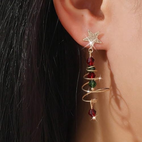 A5:Star Christmas Tree Earrings