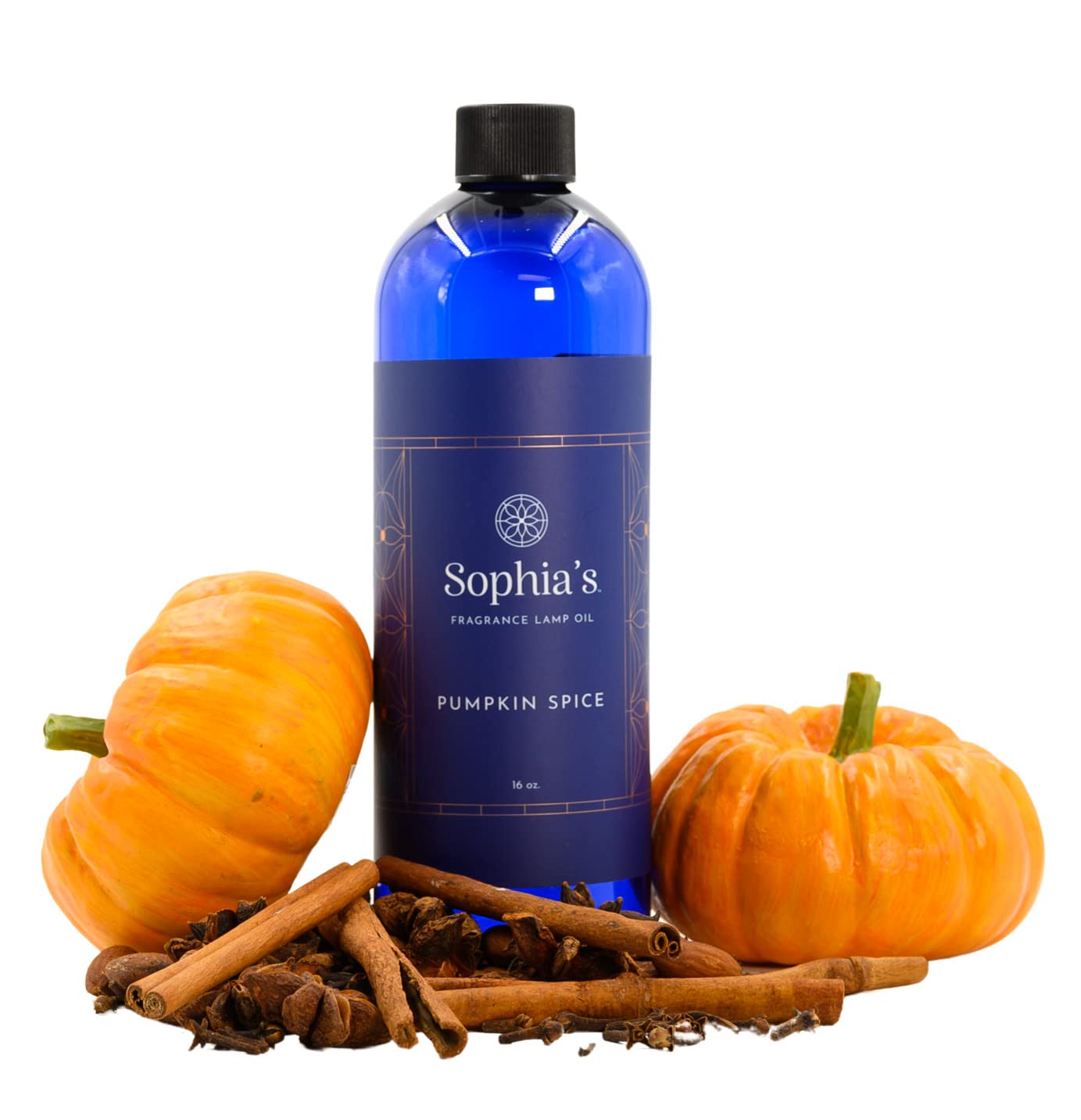Sophia's Pumpkin Spice Fragrance Lamp Oil Refills - 16oz USA-Made Catalytic Scented Oil for Redolere & Effusion Lamps | Perfect for Fall Home Decor, Cozy Evenings & Aromatherapy Relaxation