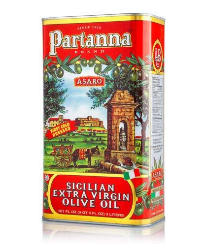 Partanna Extra Virgin Olive Oil - 3 Liters (101 oz) | Premium Cold-Pressed, Rich Flavor for Cooking, Salad Dressing & Healthy Recipes