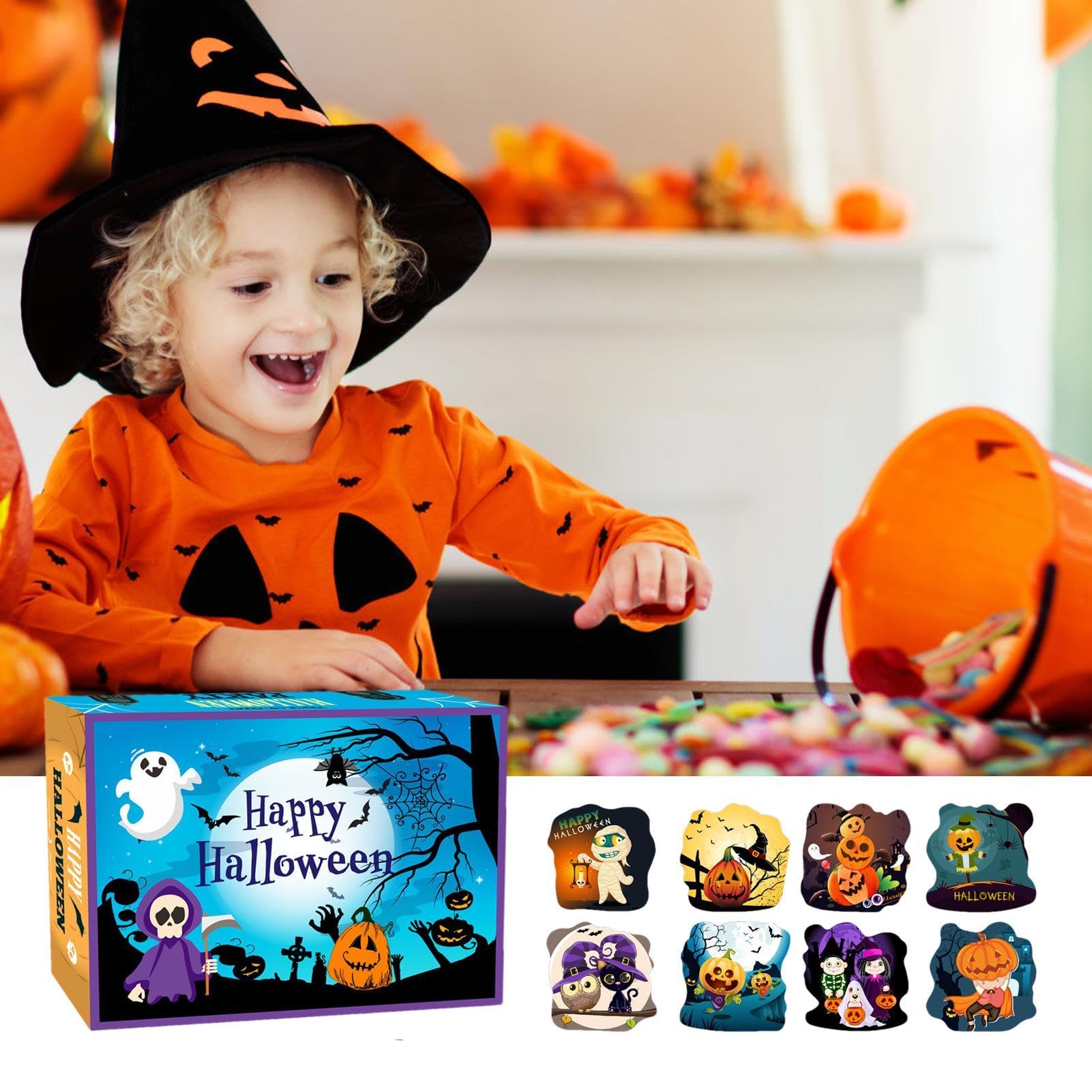 2024 Halloween Advent Calendar Countdown - Anime Puzzle Toys for Teens & Adults | Spooky Home Decor with Pumpkin, Witch & Ghost Themes | Perfect for Parties, Gifts & Seasonal Celebrations