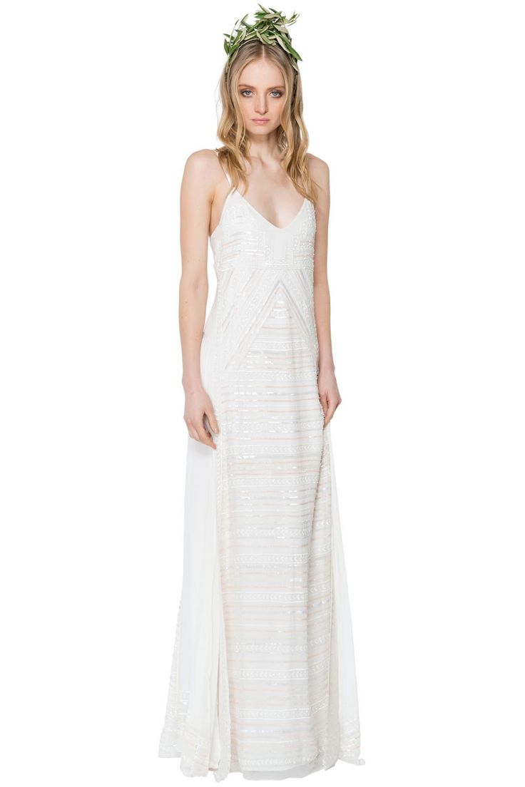 Mara Hoffman Selene Wedding Gown - Elegant Lace Bridal Gown for Beach, Garden & Destination Weddings