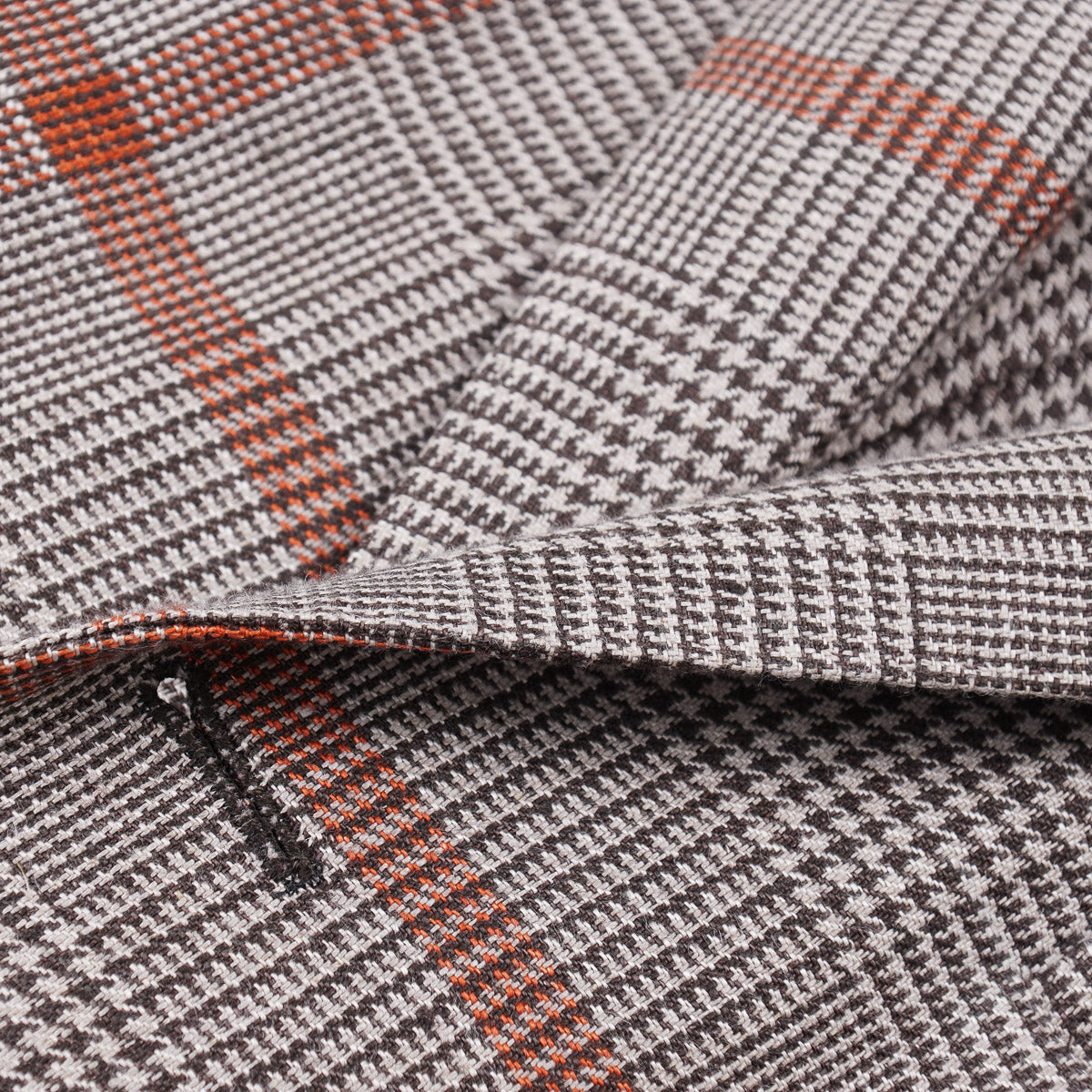 Luigi Borrelli Men's Windowpane Check Linen Sport Coat - Lightweight Summer Blazer for Weddings & Business Casual Outfits