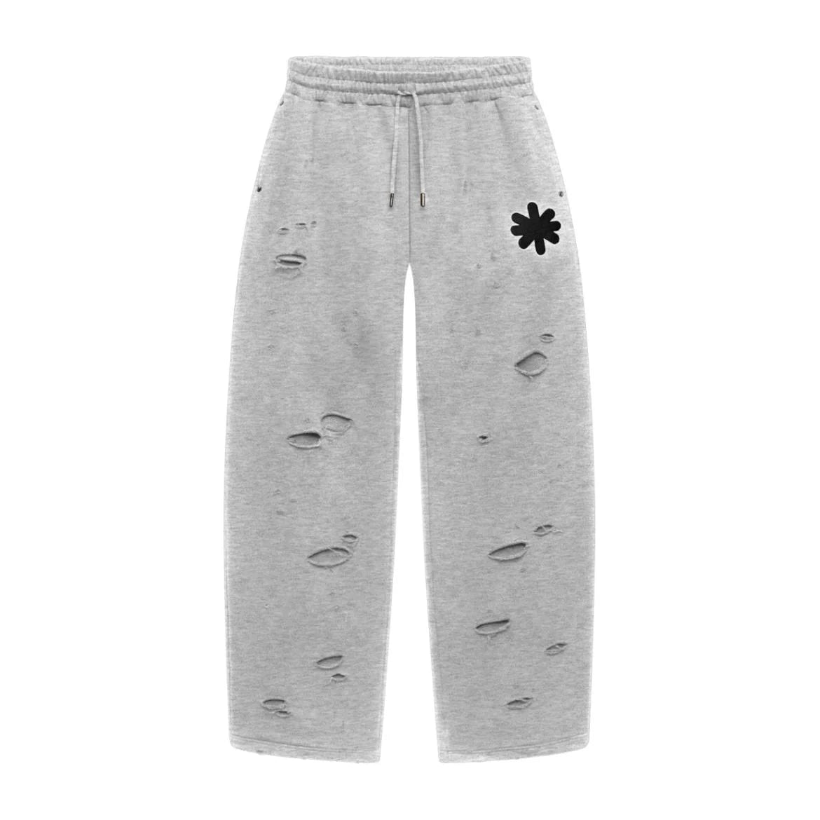 LOST SHDWS LS Destroy Double Layered OG Logo Sweatpants for Men - Grey Casual Joggers for Streetwear & Lounge Wear