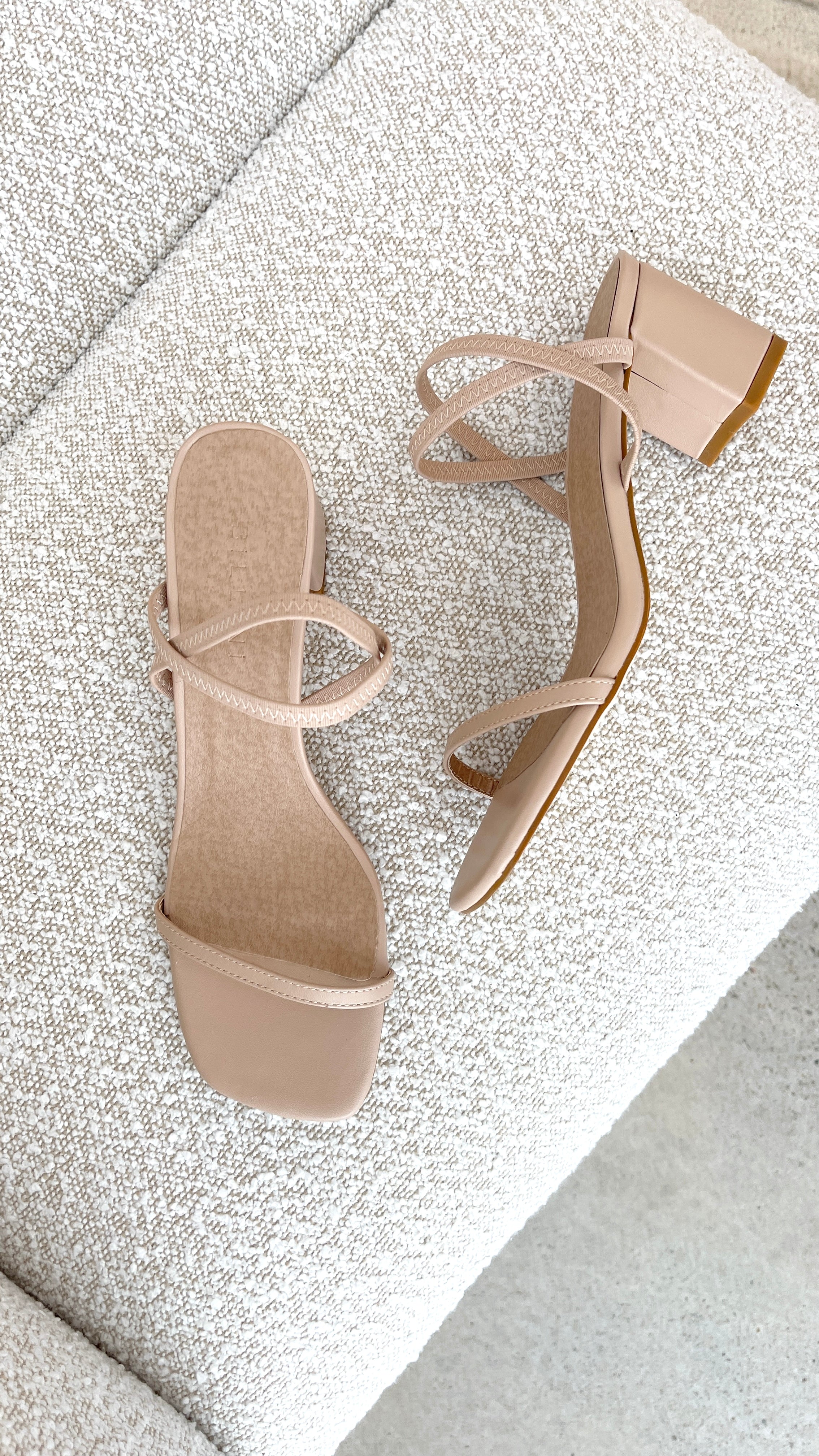 Balton Women's Mule Heels - Comfortable Block Heel Sandals in Nude | Perfect for Office, Party & Summer Outfits