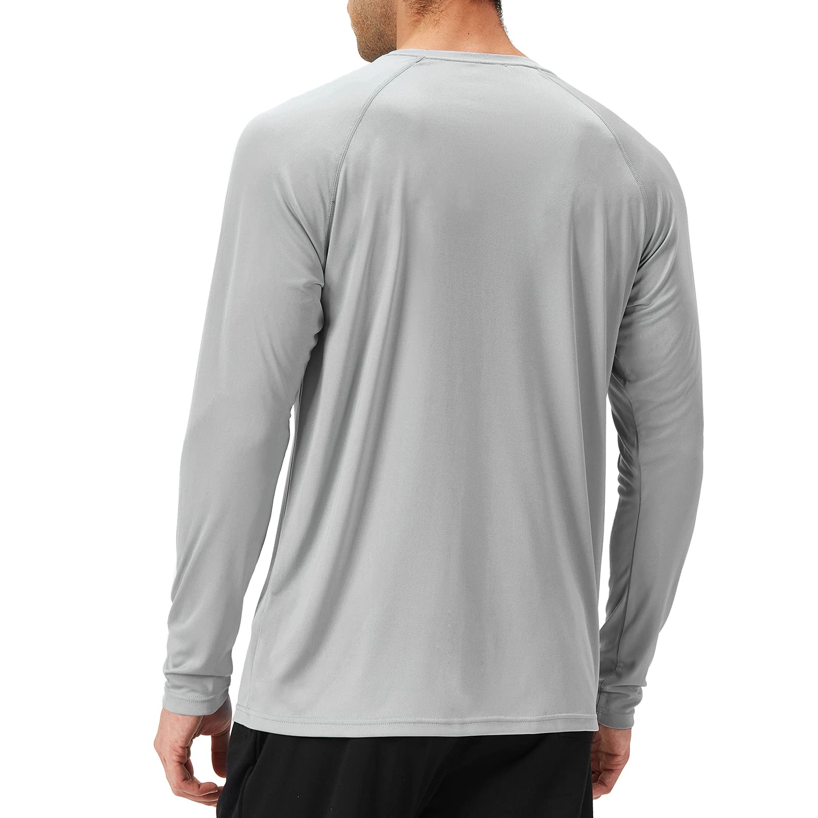 NAVISKIN Men's UPF 50+ Rash Guard Shirt - Long Sleeve UV Sun Protection Swim Shirt, Lightweight Quick Dry for Swimming, Surfing & Outdoor Activities