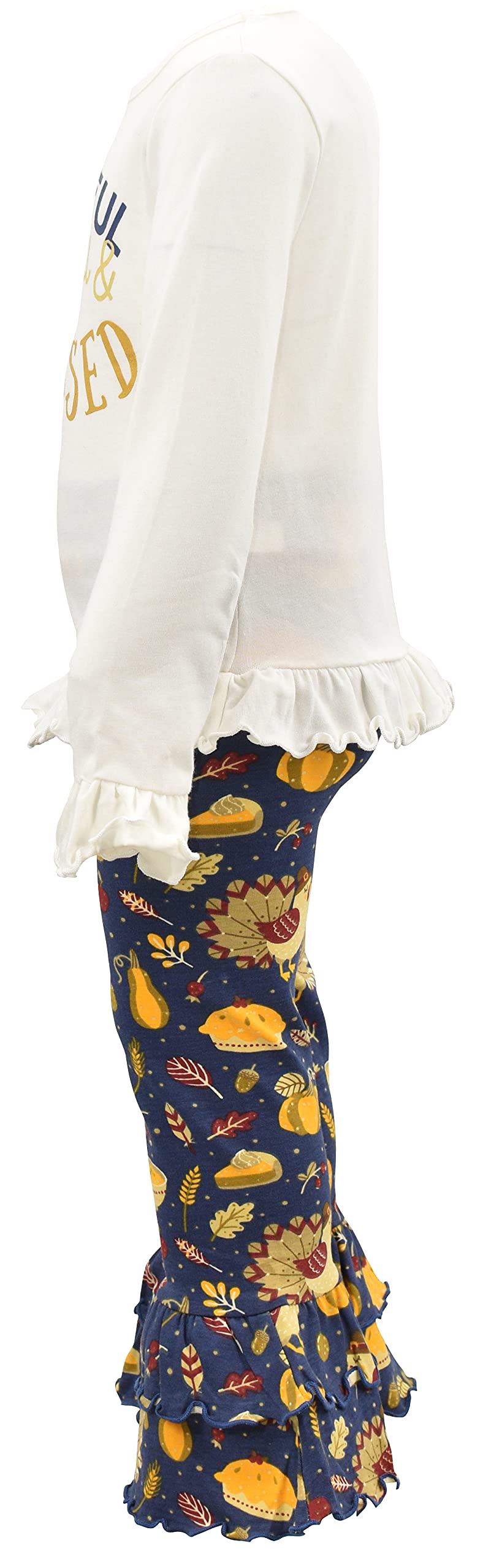 Girls 2-Piece Outfit - Ruffle Leggings & Long Sleeve Shirt for Toddler Playtime