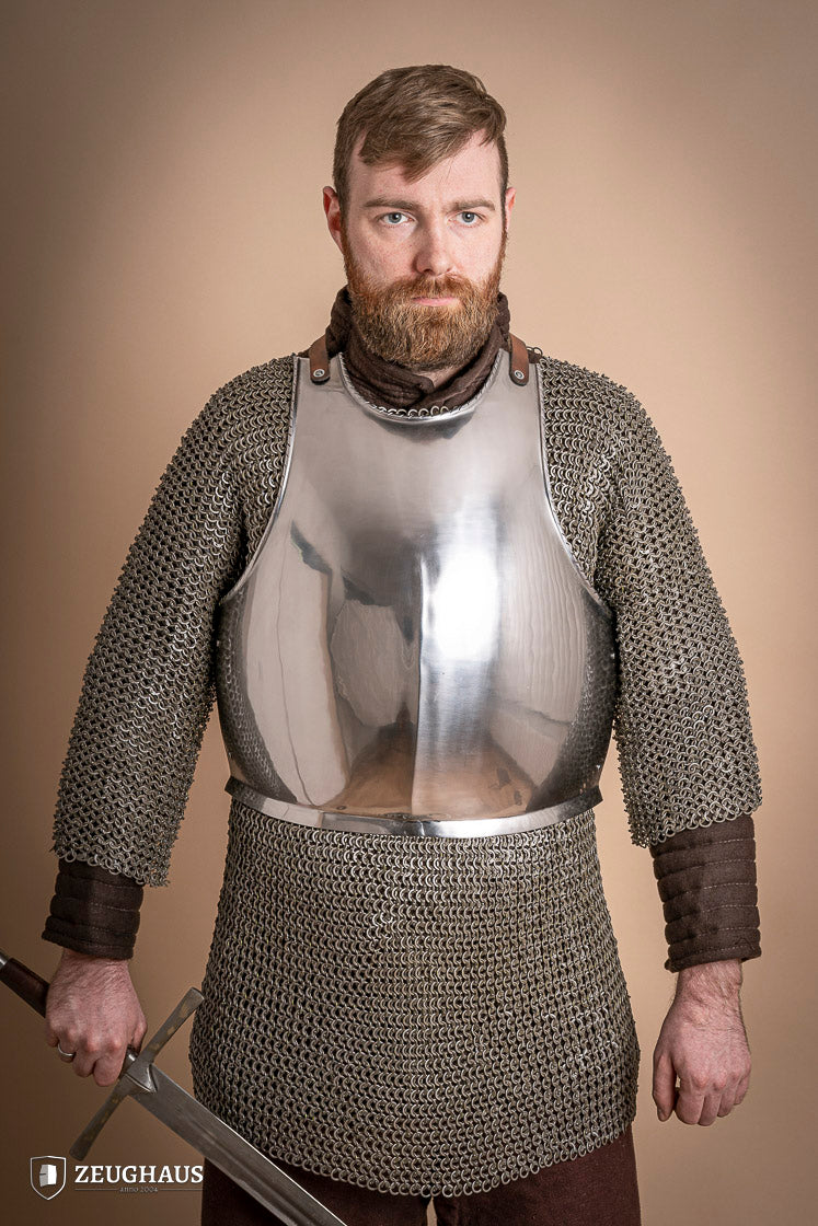 1.6mm Polished Mercenary Breastplate - Medieval Armor for LARP, Cosplay & Historical Reenactment