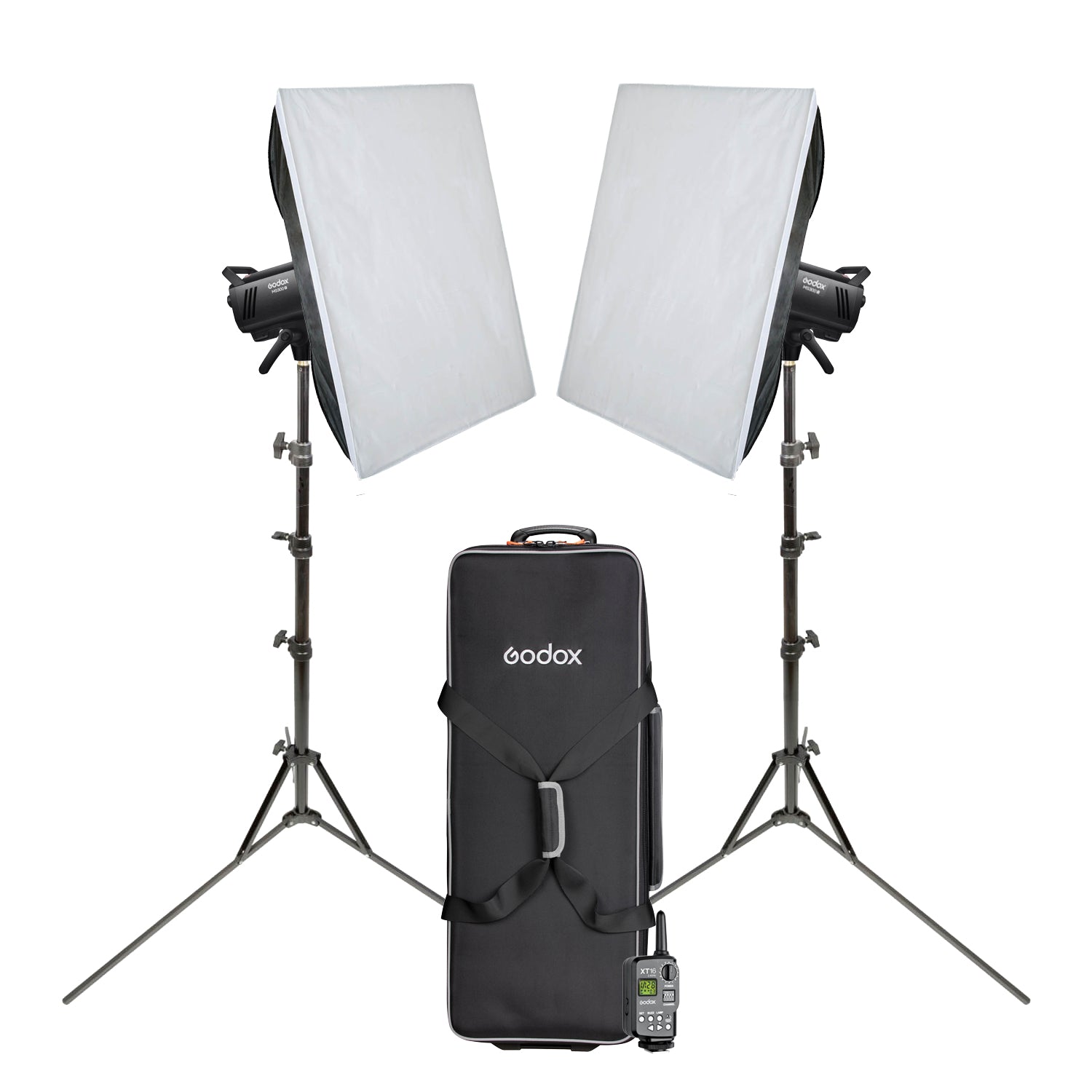 Godox MS300V Twin Softbox Studio Lighting Kit - Professional Continuous LED Light for Photography & Videography - Perfect for Portrait, Product, and YouTube Content Creation