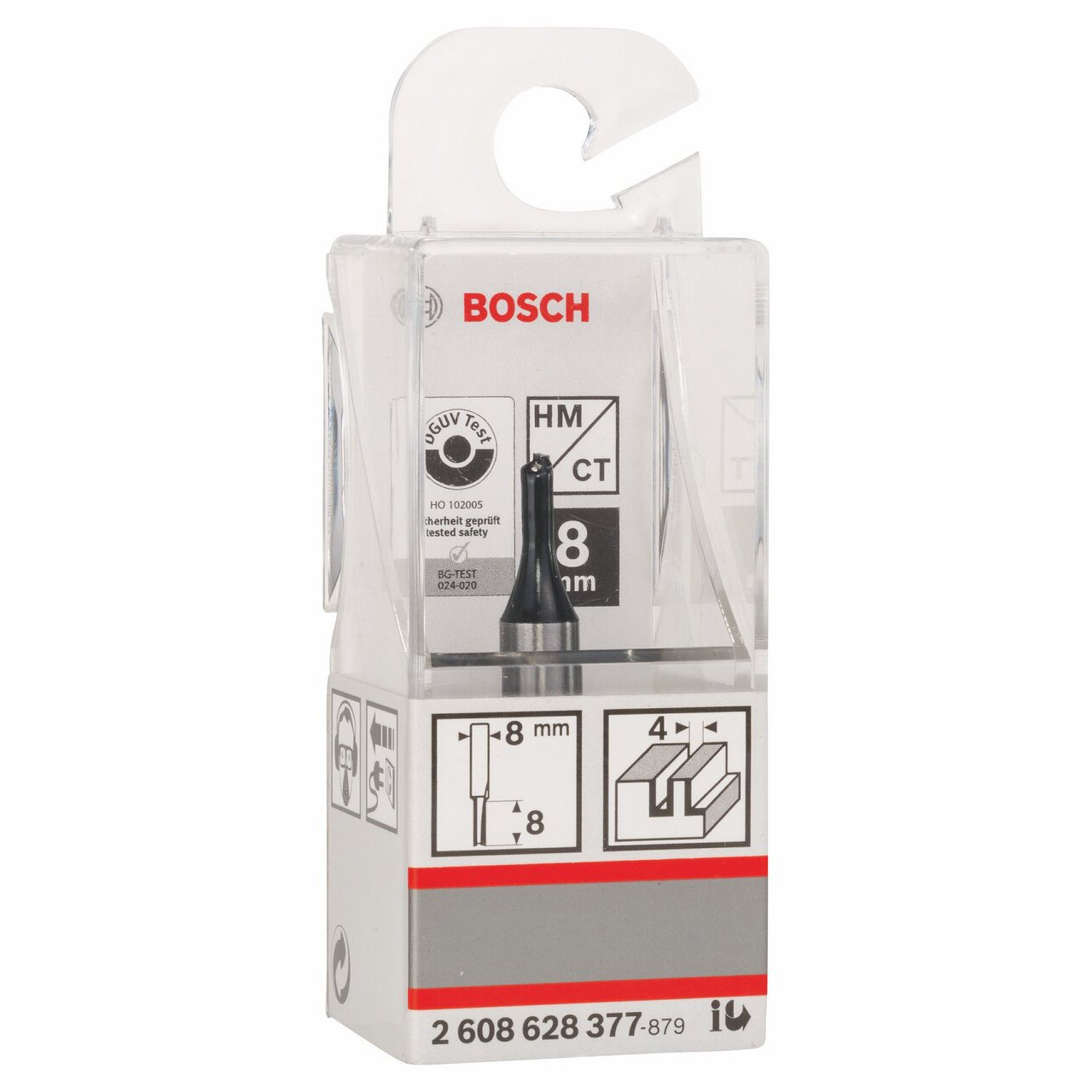 Bosch 2608628377 8mm x 4mm x 51mm Groove Cutter - Perfect for Woodworking, Metal Cutting, and DIY Projects