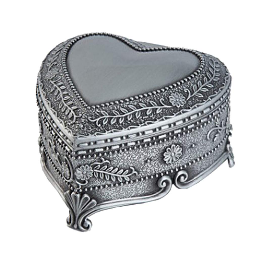 VOSAREA Heart-Shaped Jewelry Box - Decorative Jewelry Storage Case for Necklaces, Bracelets & Earrings | Perfect for Gift Giving, Travel & Home Organization