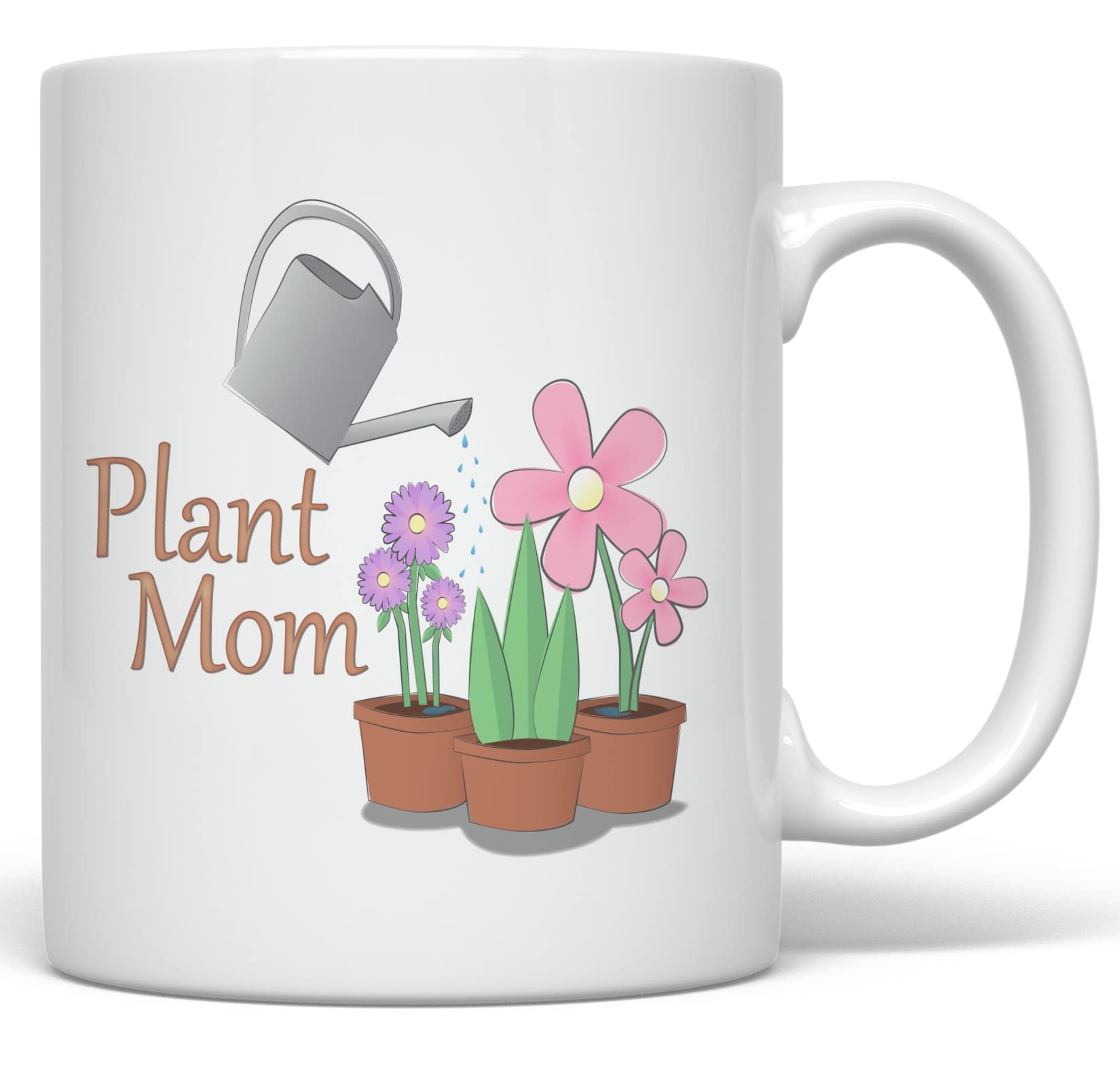 PixiDoodle Spring Gardening Coffee Mug - 11oz Ceramic Plant Mom Gift for Women, Perfect for Home Office & Garden Tea Time (White)