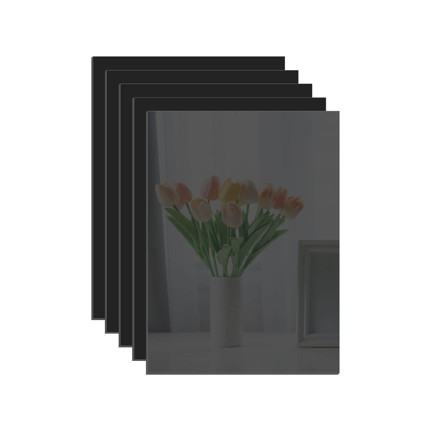 Black Acrylic Sheets 15×10cm×2mm (5Pcs) - Premium Craft Acrylic for DIY Projects, Photography Backdrops, Painting Signs & Mirror Effects | Ideal for Home Decor, Art Displays & Professional Photography