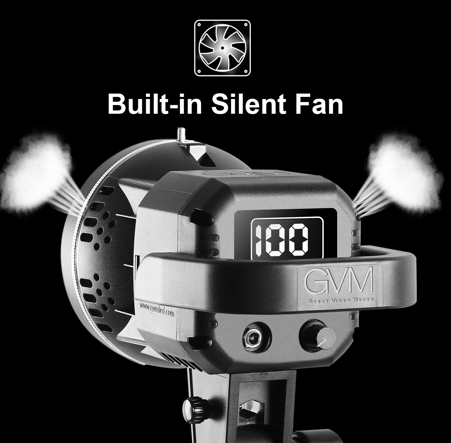 GVM 80W LED Video Light Kit with 22in Softbox & Tripod Stand - 5600K Daylight, CRI97+ for Photography, YouTube, Wedding & Studio Lighting | Bowens Mount Compatible | Perfect for Vlogging, Live Streaming & Portrait Photography