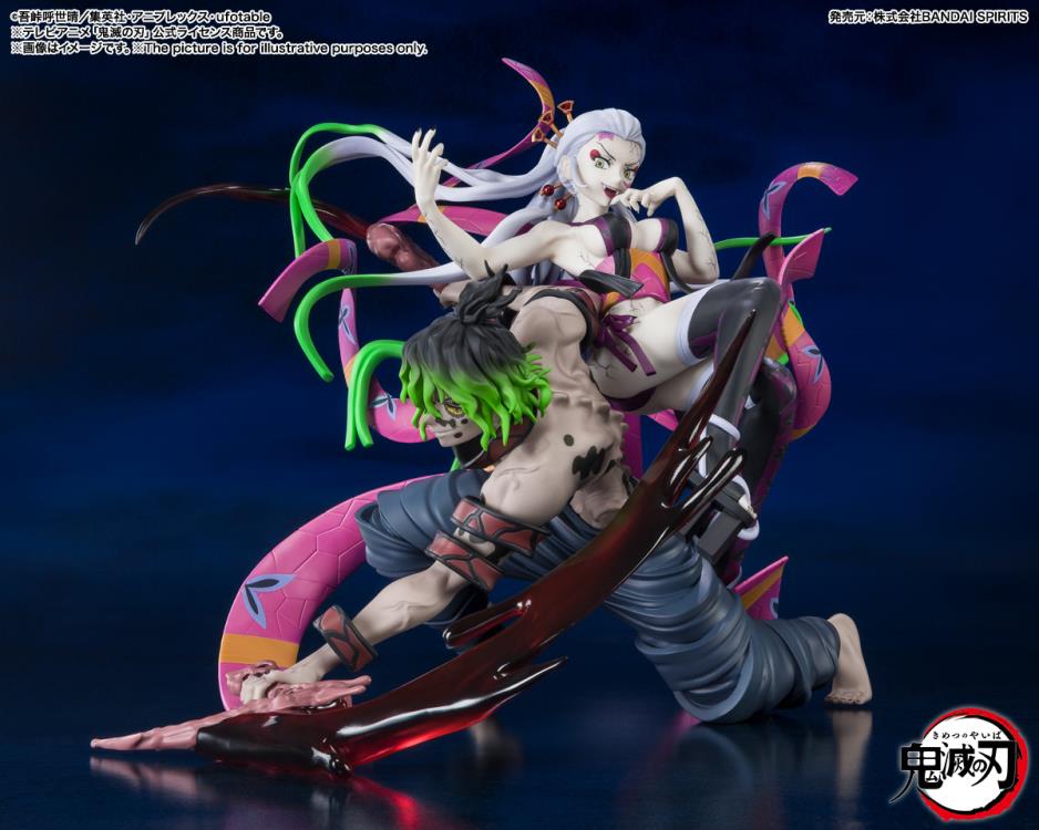 Figuarts Zero Demon Slayer: Kimetsu no Yaiba Daki and Gyutaro Anime Statue - Premium Collectible Figure for Anime Fans, Home Decor, and Gift Giving