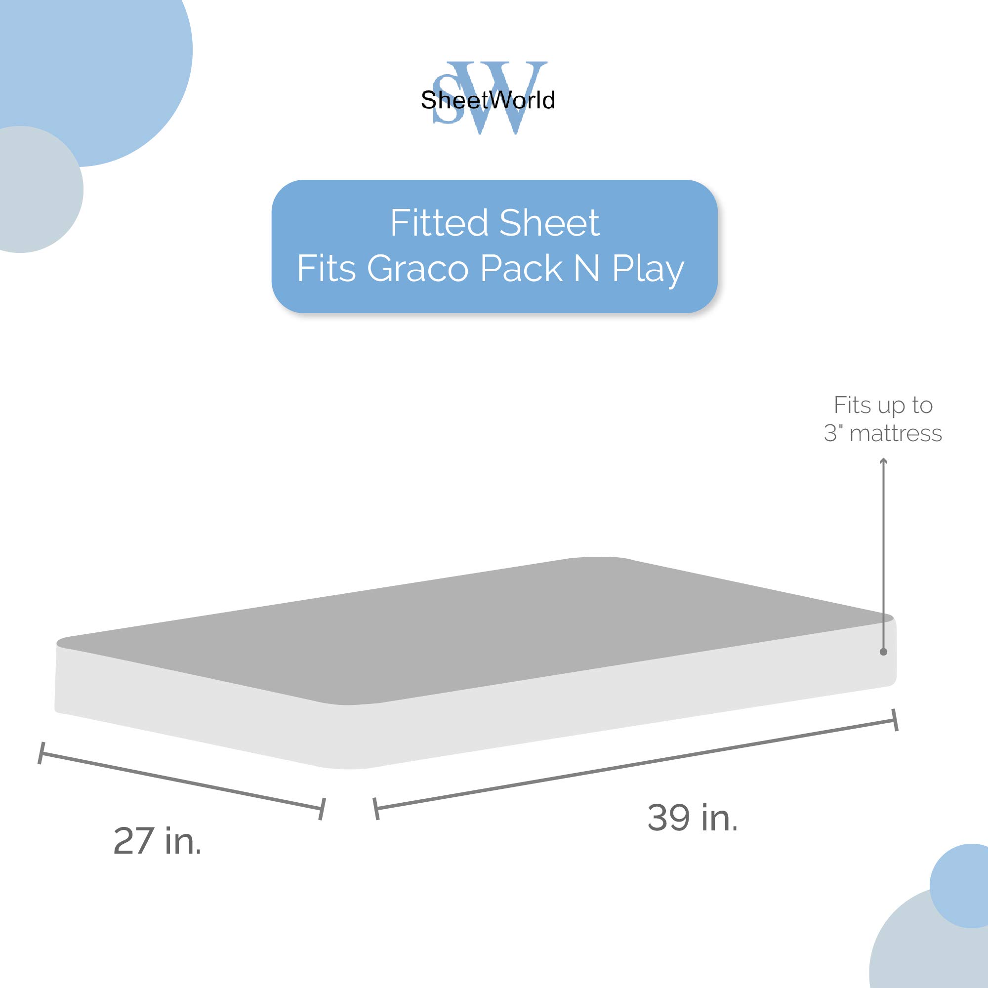 Premium 100% Cotton Percale Pack N Play Sheet for Graco 27