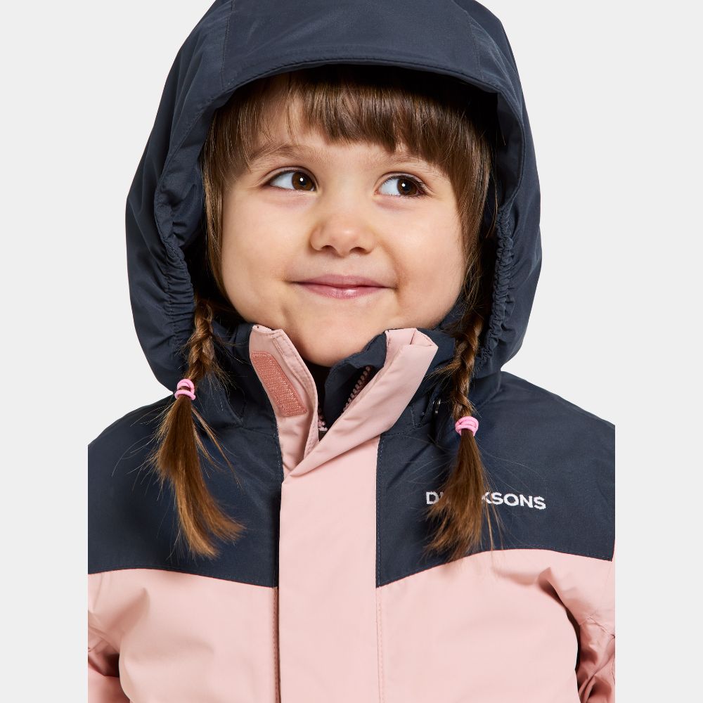 Didriksons Skare Kids Ski Jacket & Pants Set - Waterproof Winter Snowsuit for Girls & Boys, Insulated Warm Snow Jacket with Pants, Dusty Pink - Perfect for Skiing, Snowboarding & Outdoor Winter Activities