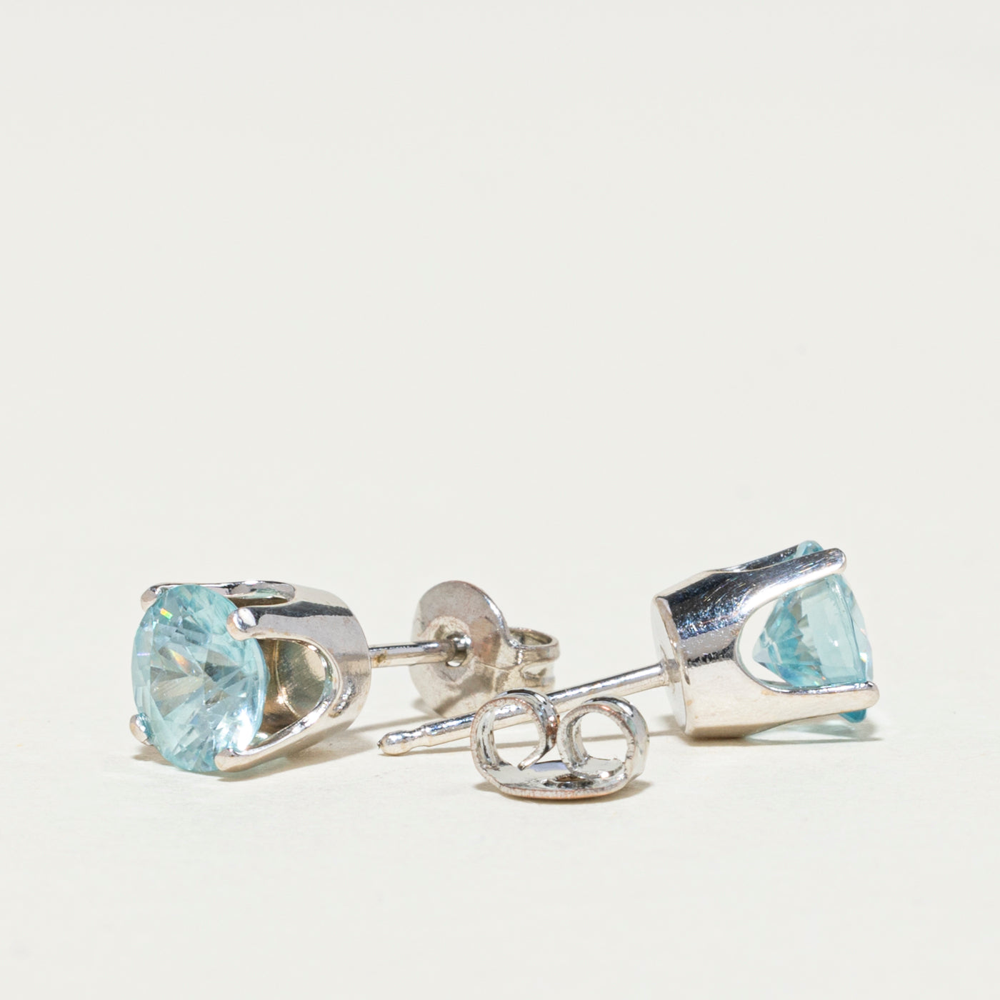14K Blue Zircon Stud Earrings - 2.00ctw Genuine Gemstone Jewelry for Women | Perfect for Weddings, Anniversaries & Everyday Elegance