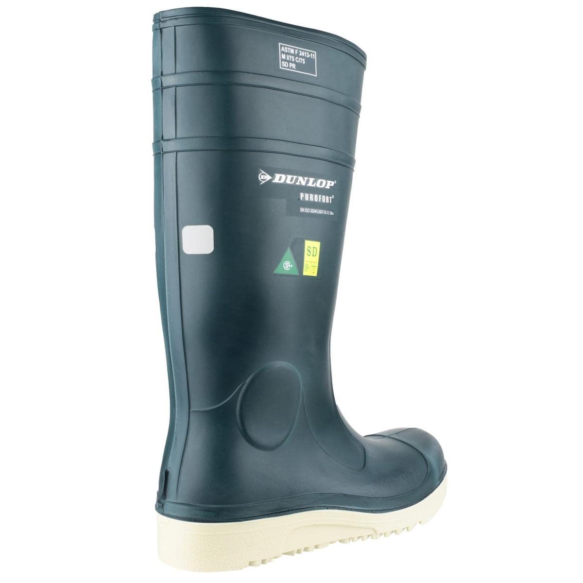 DUNLOP Unisex Purofort Comfort Grip Full Safety Wellington Boots - Waterproof Work Boots for Men & Women - UK 11 EU 46 (Blue) - Ideal for Farming, Fishing, Construction & Outdoor Activities