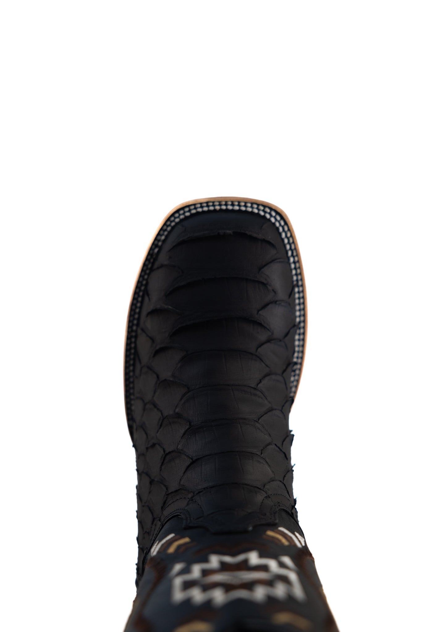Shelby Azteck Python Matte Square Toe Cowboy Boots for Men - Western Style Leather Boots with Exotic Snake Skin Design - Perfect for Rodeo, Country Music Festivals & Western Fashion