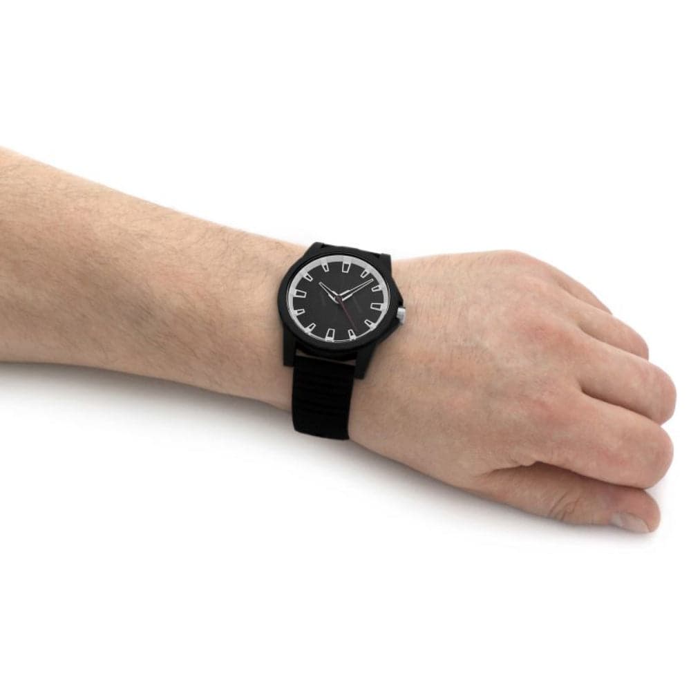 ARMANI EXCHANGE AX2520 Men's Black Rubber Strap Watch - Waterproof Chronograph for Casual & Business Wear