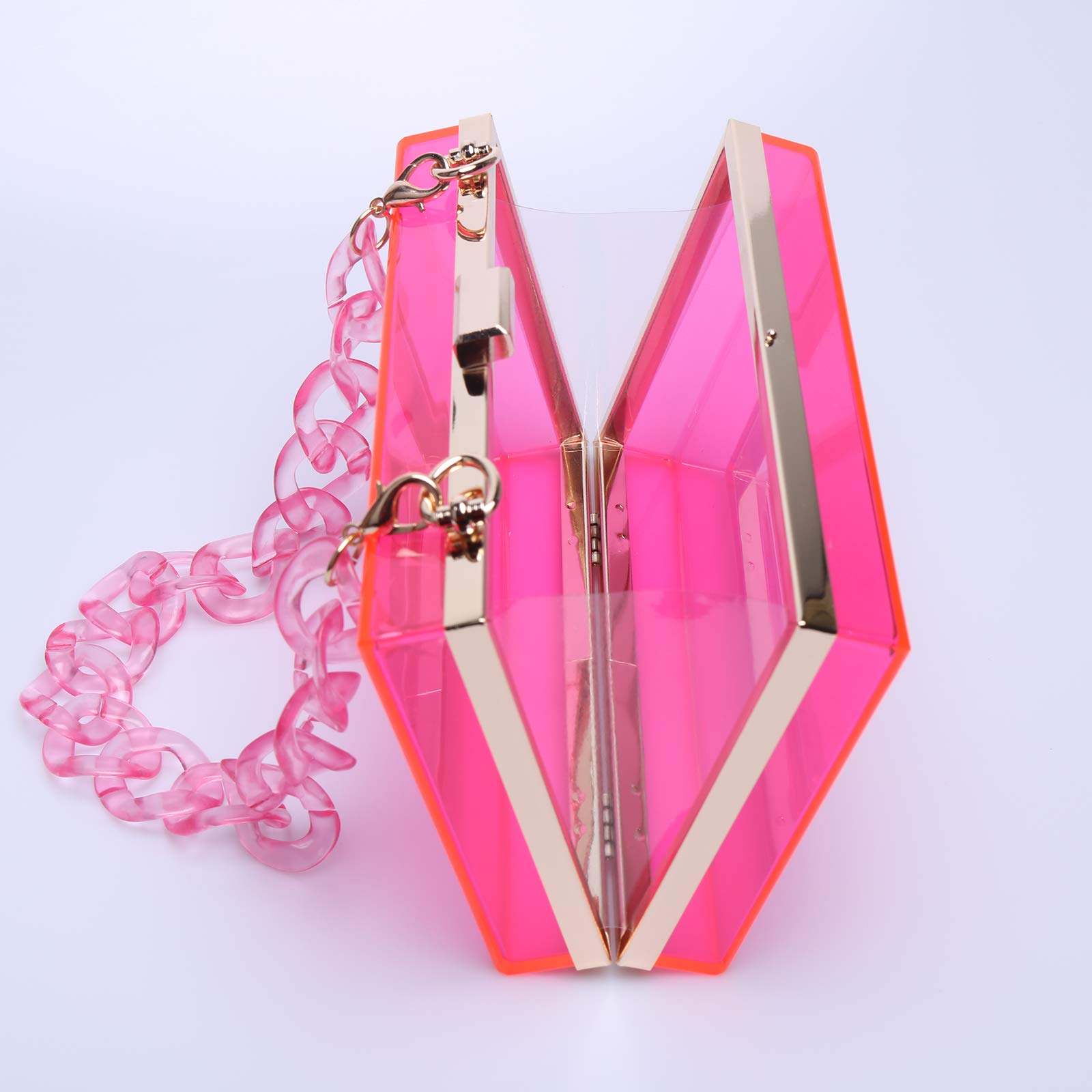 Elegant Women's Acrylic Transparent Evening Clutch Bag - Vintage Style Banquet Handbag for Parties, Weddings & Formal Events