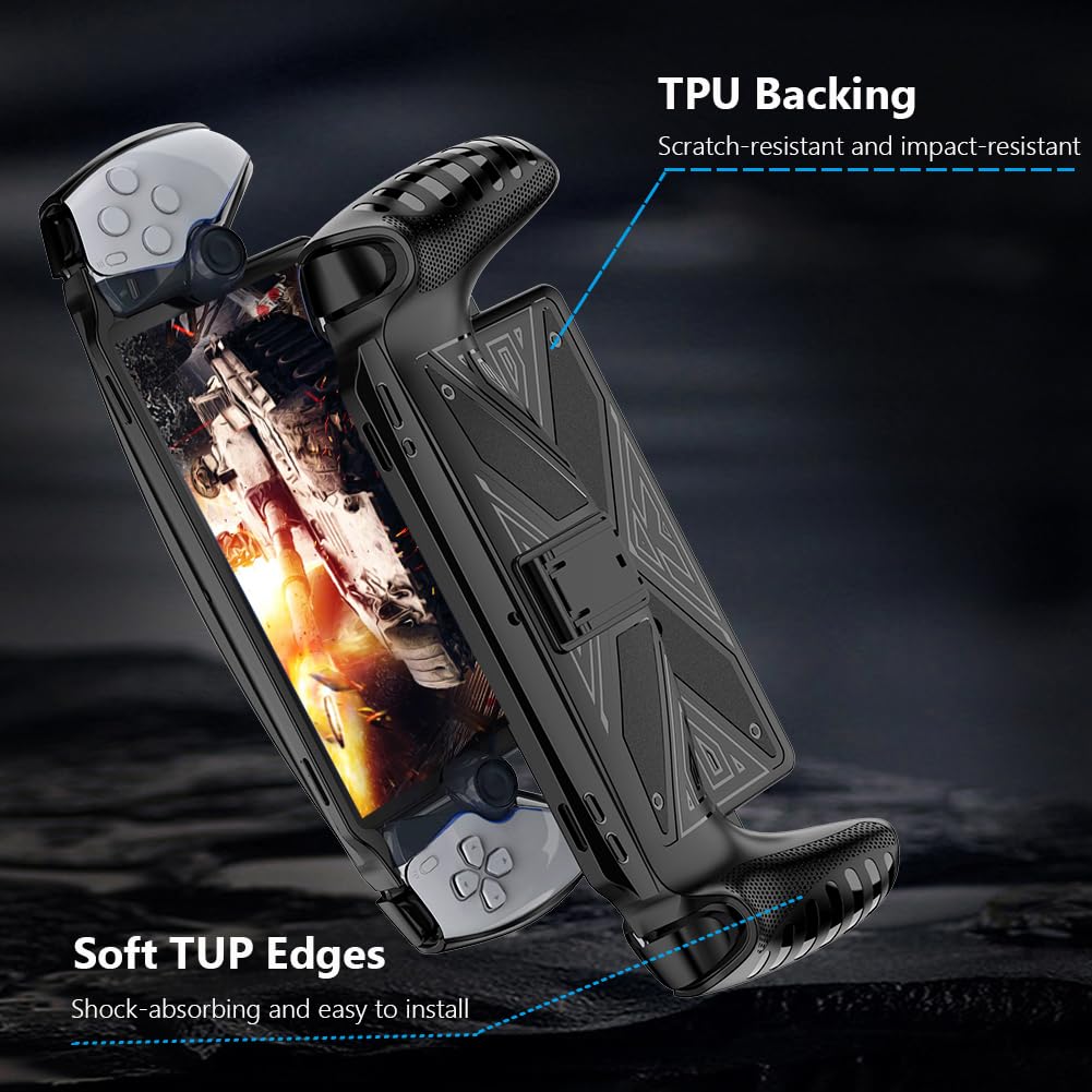 Shockproof TPU Gaming Console Sleeve Cover with Stand for PlayStation Portal Remote Player - Protective Skin Case for PS5/PS Portal - Perfect for Travel & Gaming Sessions