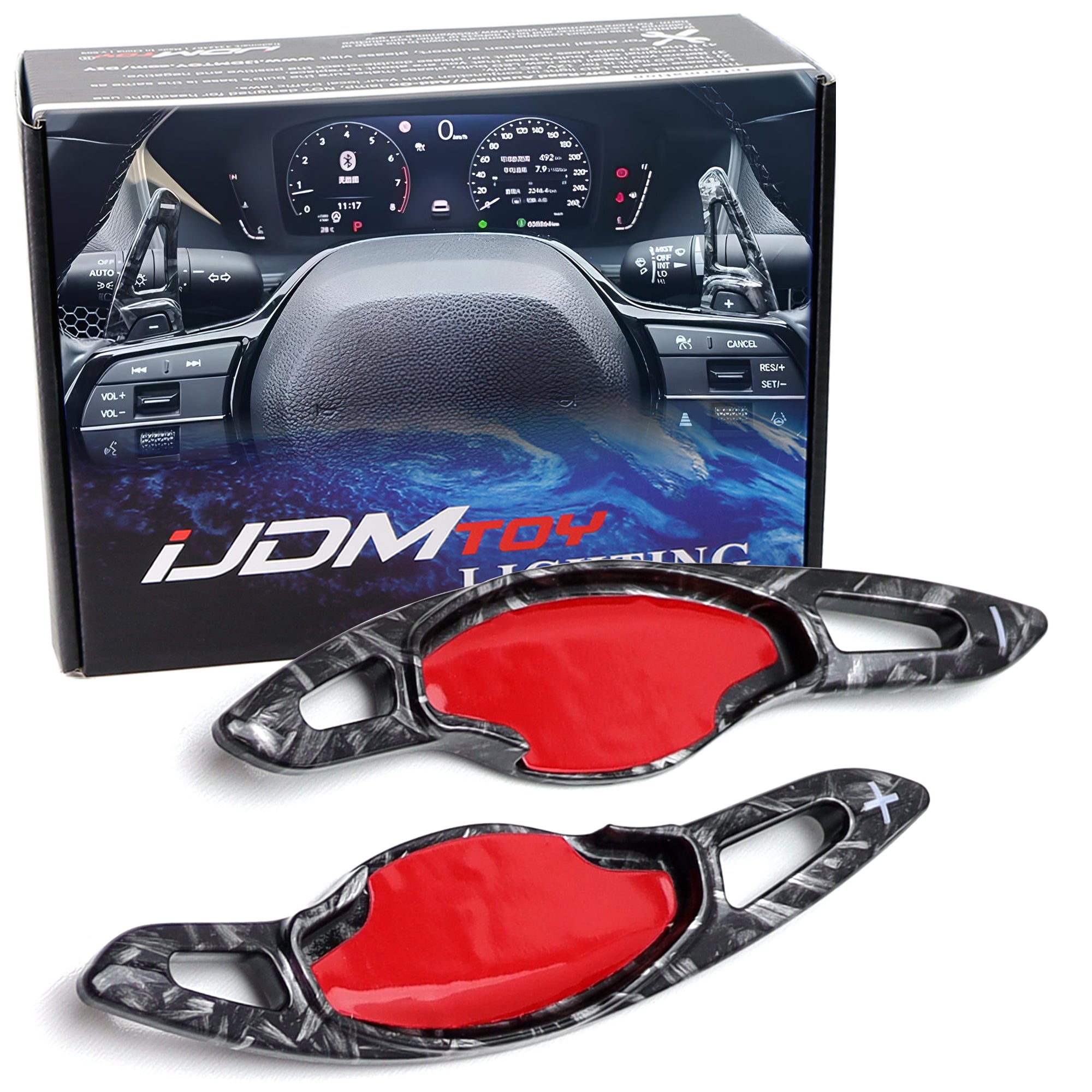Premium Forged Carbon Fiber Steering Wheel Paddle Shifters for 2022+ Honda Civic, Accord & Integra - Upgrade Your Driving Experience with Sporty Gear Shifting