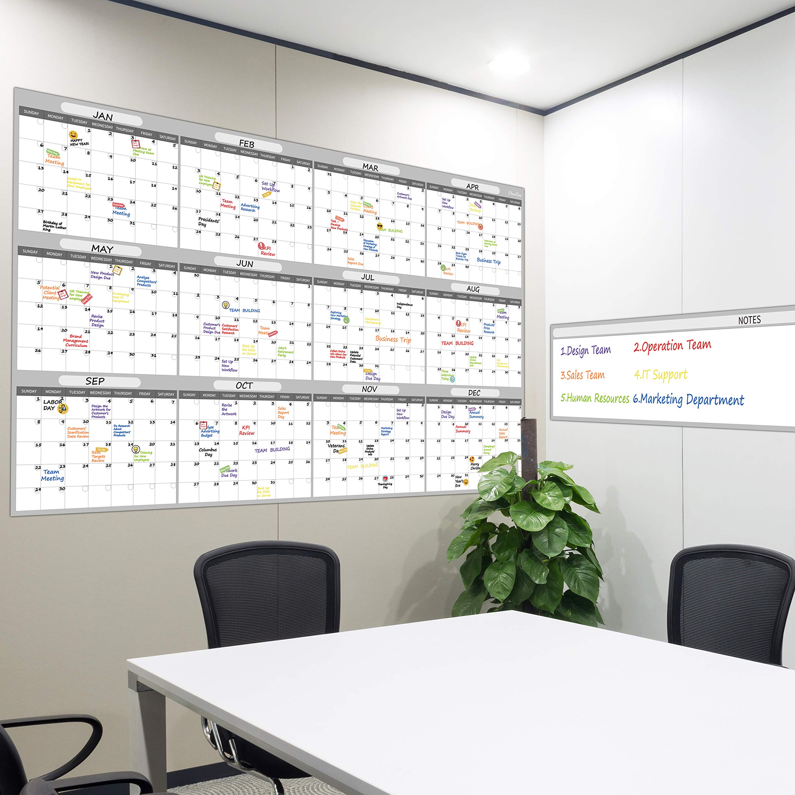 2025 Large Dry Erase Wall Calendar 48
