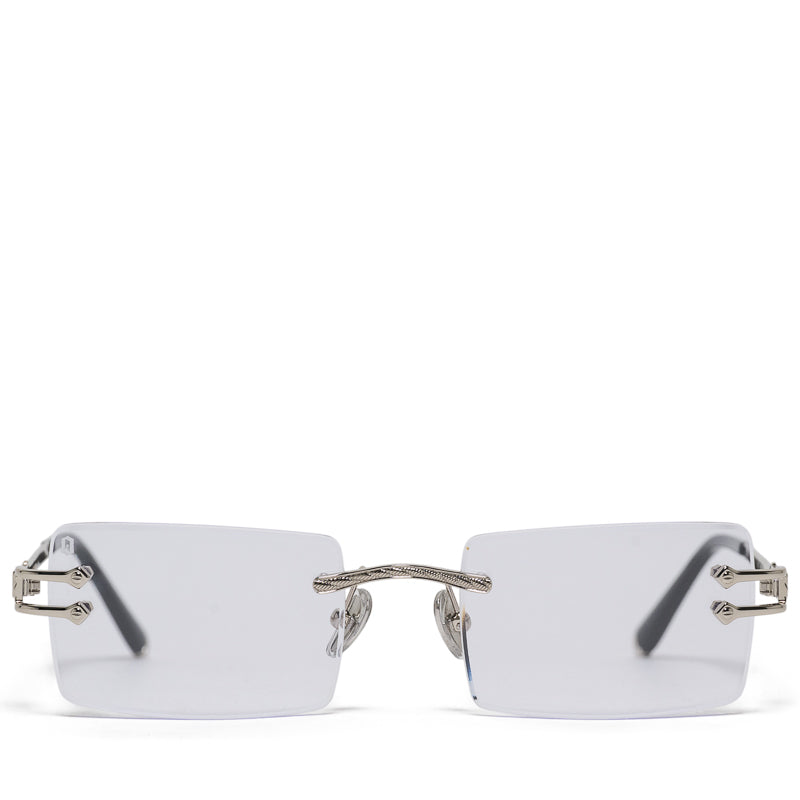 James Oro Authentic II Sunglasses - Clear/Silver Frame UV Protection Polarized Lenses for Men & Women - Perfect for Driving, Beach, and Outdoor Activities
