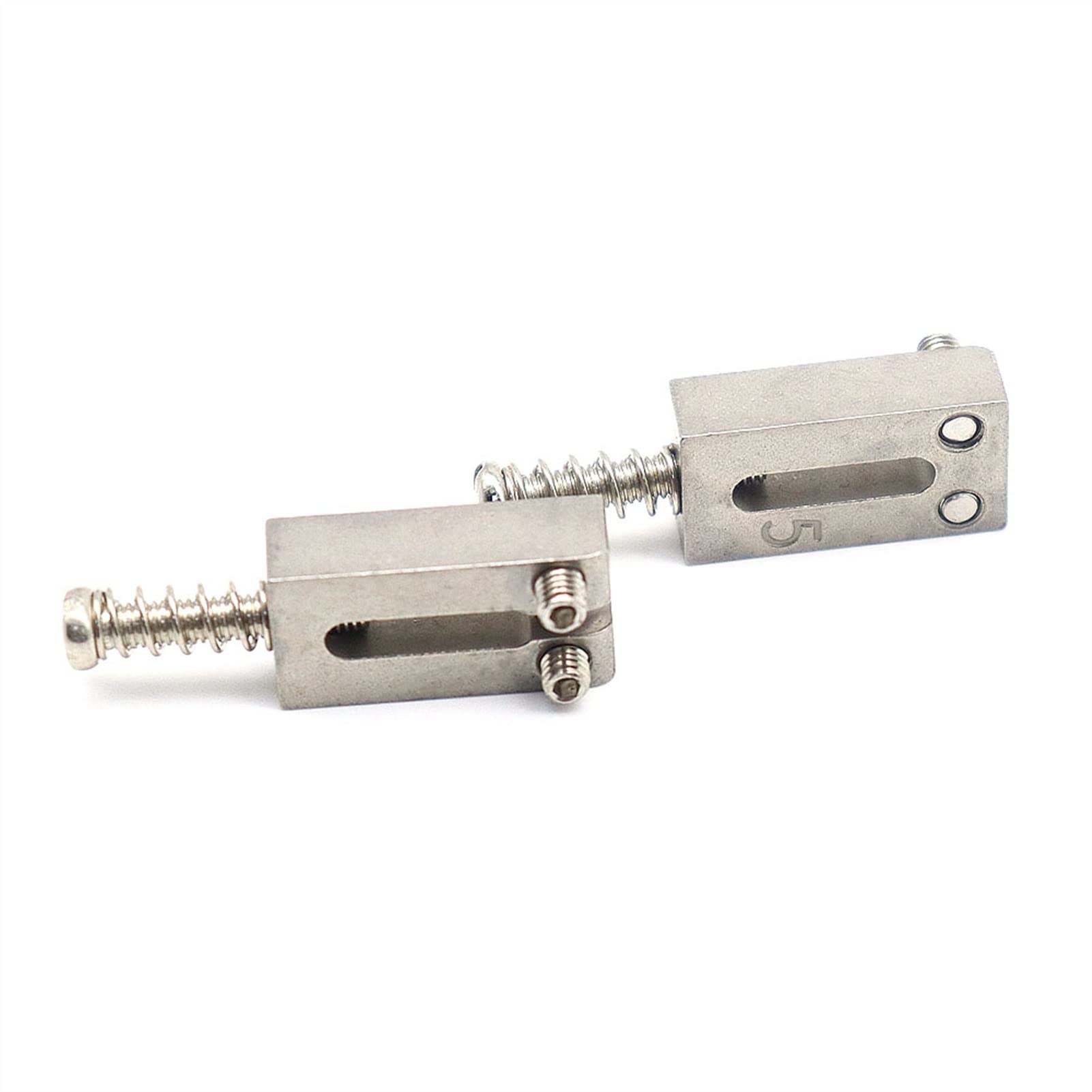 6-Piece Stainless Steel Electric Guitar Bridge Saddle Set - Replacement Fixed Bridge String Saddles for Electric Guitar Parts - Perfect for Guitar Repair, Maintenance & Tone Enhancement