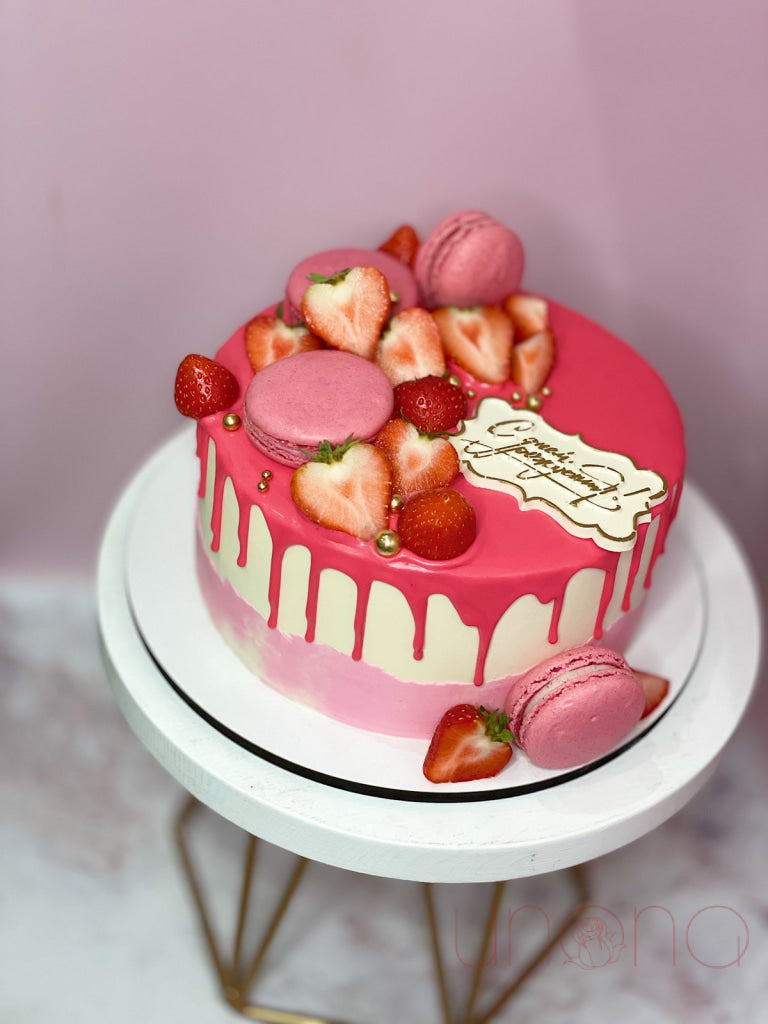 Happy Birthday Cake with Macarons - Delicious French Macaron Birthday Cake for Celebrations, Parties & Special Occasions