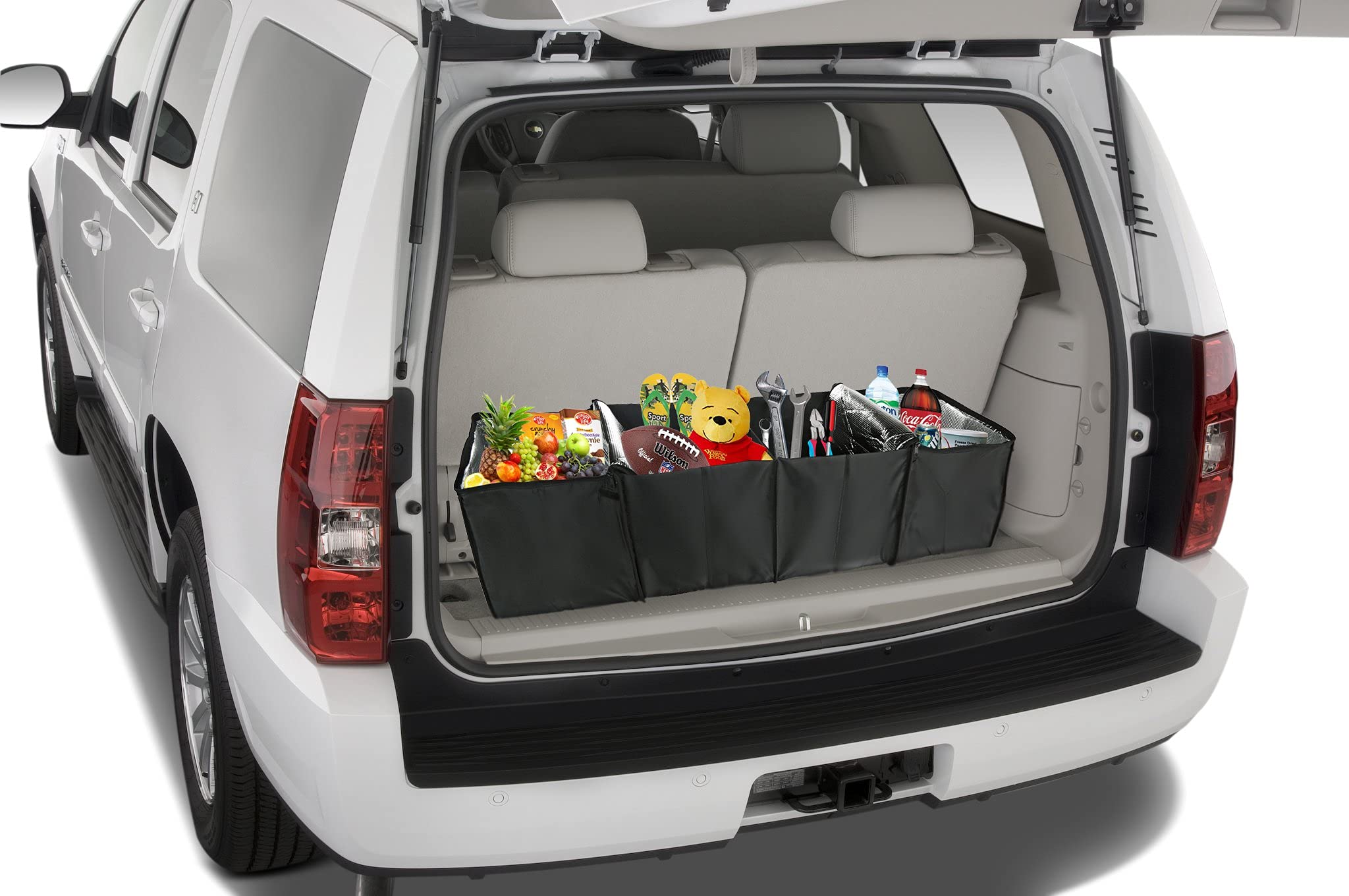 Lebogner Insulated Grocery Bag & Car Trunk Organizer with Cooler Compartments - Perfect for Picnics, Road Trips and Keeping Food Fresh