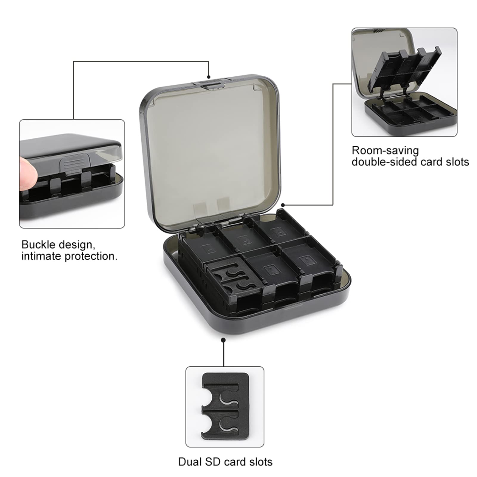 Flying Hummingbird 24-Slot Game Card Holder - Durable Funny Pattern Storage Box for Collectible Cards, Perfect for MTG, Pokémon, and Yu-Gi-Oh! Enthusiasts