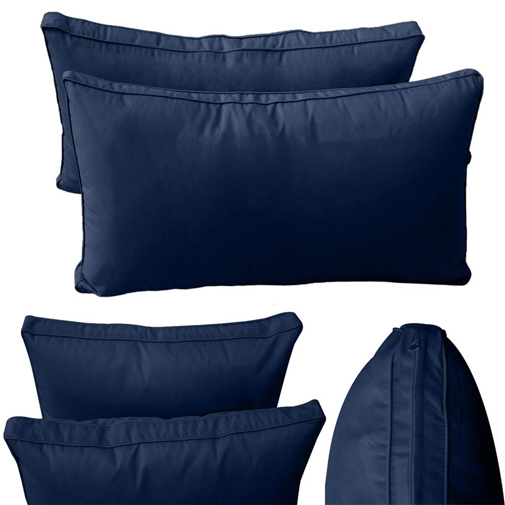 Prolinemax Outdoor Style 2 Full Piped Trim Daybed Mattress Bolster Pillow Fitted Sheet Cover - Waterproof & Breathable - Perfect for Patio, Sunroom, and Outdoor Furniture Protection