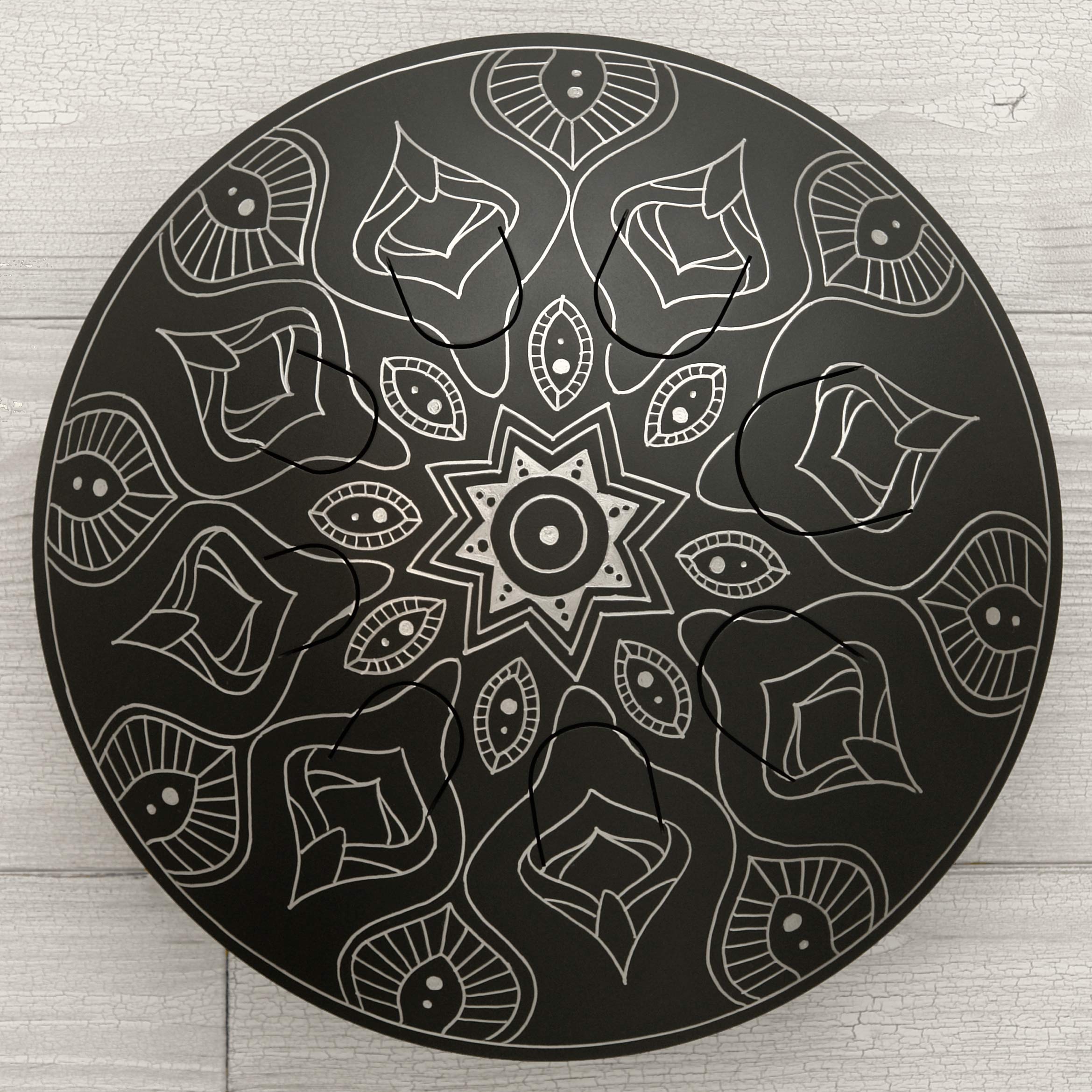 GUDA DRUM Freezbee Forest Handpan Steel Tongue Drum with Free Mallets - Perfect for Meditation, Yoga, Music Therapy & Outdoor Relaxation