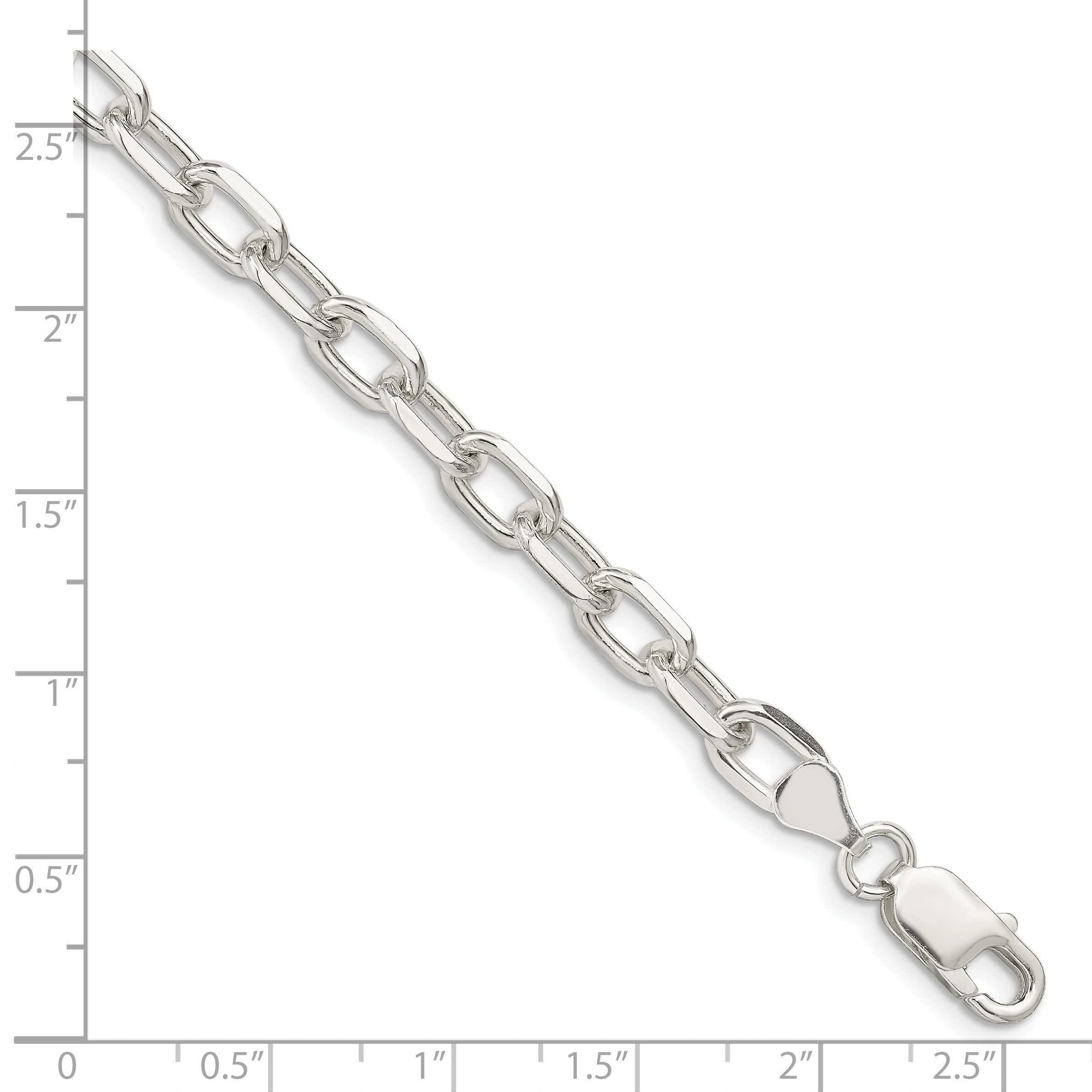 FindingKing Sterling Silver Cable Link Bracelet 9