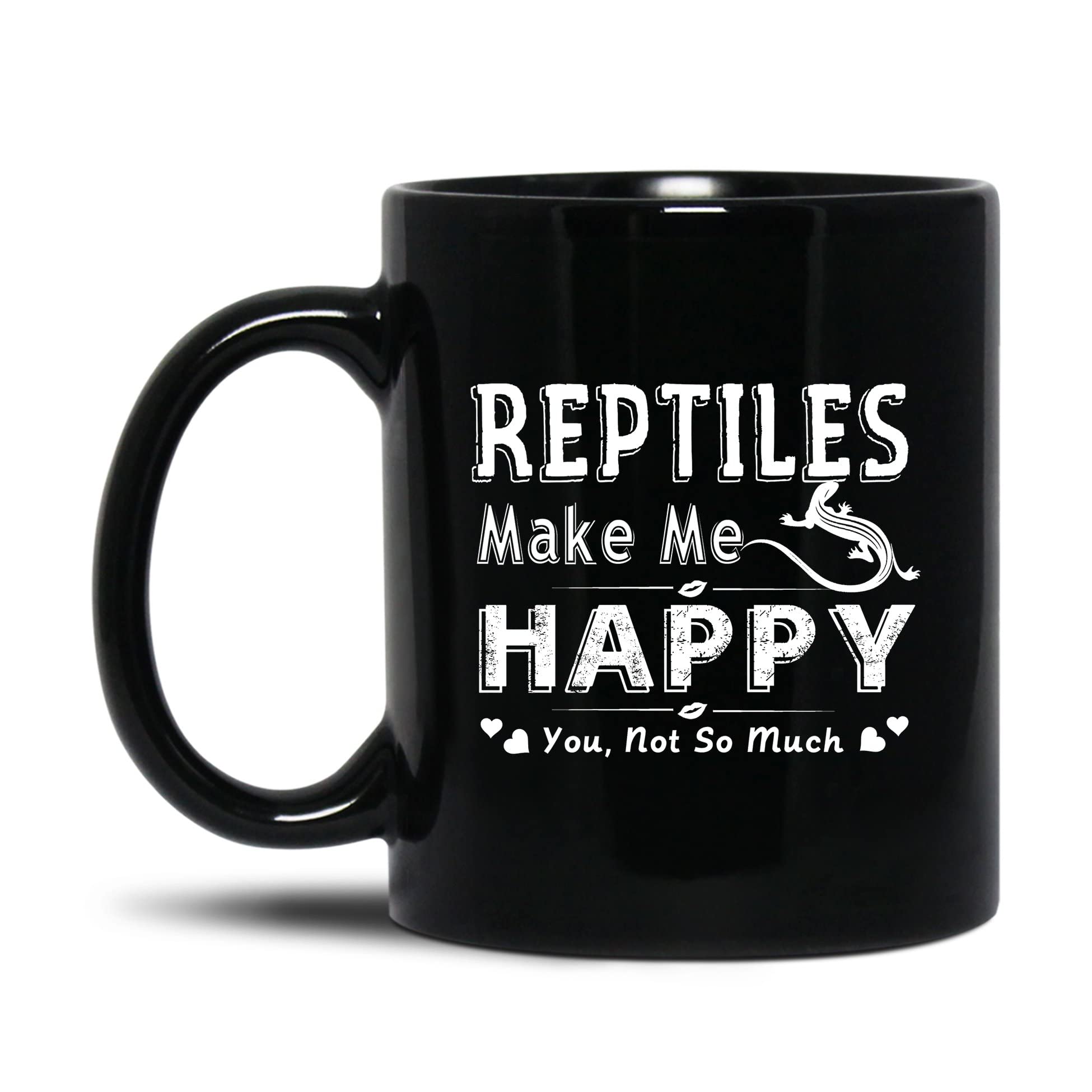 Funny Reptile Ceramic Coffee Mug 11 Oz - Unique Gift for Reptile Lovers, Men & Women - Perfect for Travel, Office & Home Use