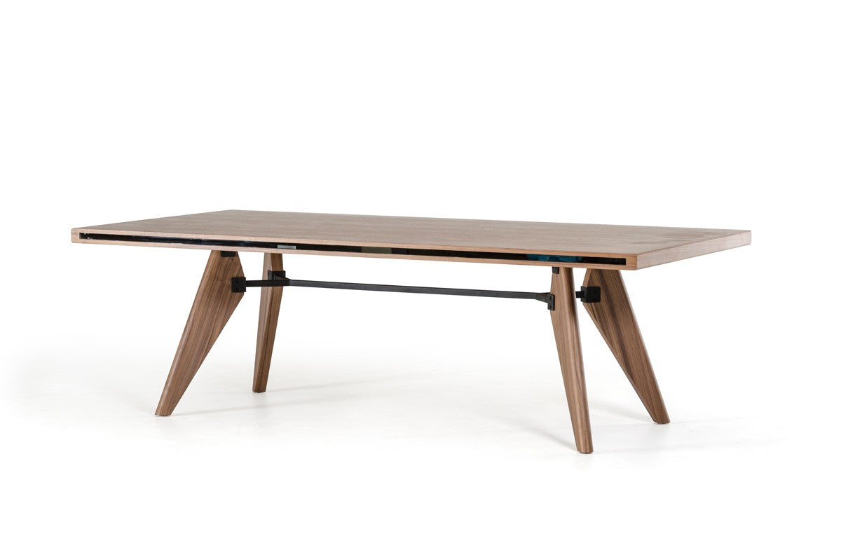 Kirkit Modern Dining Table Set - 6 Seater Wooden Kitchen Table with Bench - Perfect for Family Meals, Dinner Parties & Small Spaces