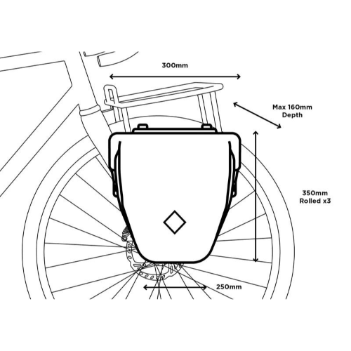 Restrap Waterproof Bike Pannier Bags - Durable Cycling Commuter Bags for Bikes & Bikepacking - Perfect for Urban Commuting, Grocery Shopping & Outdoor Adventures