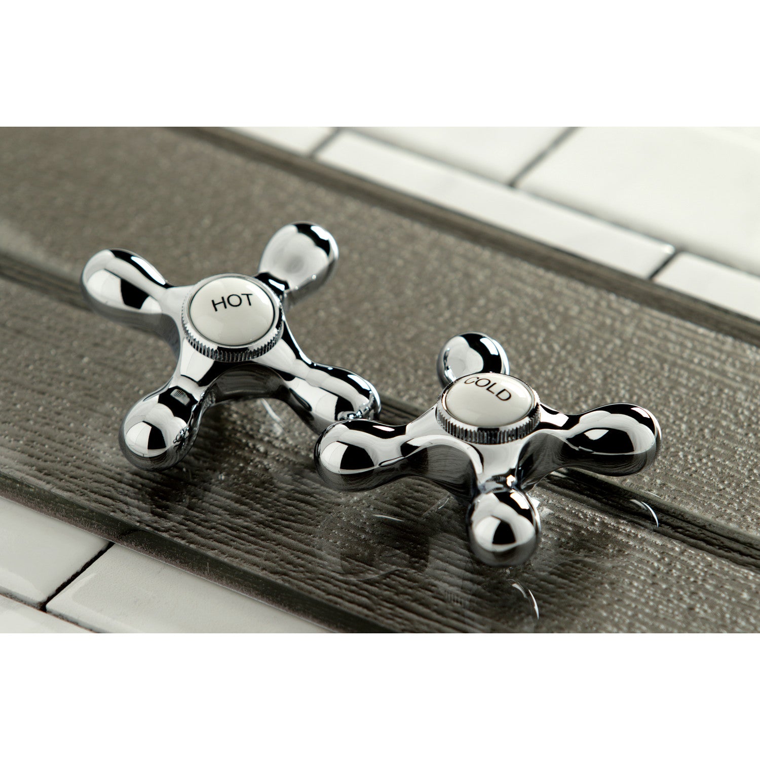 Stainless Steel Cross Handles Bridge Kitchen Faucet with Pull Down Side Sprayer - Perfect for Farmhouse, Vintage, and Industrial Style Kitchens