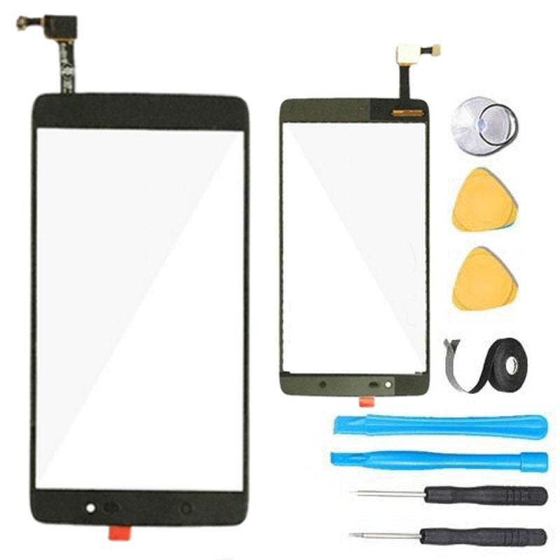 Alcatel OneTouch Idol 4 Screen Replacement with Touch Digitizer - Premium Repair Kit for 6055/6055B/6055H/6055Y/6055U Models (Black) - Easy DIY Fix for Cracked or Damaged Screens