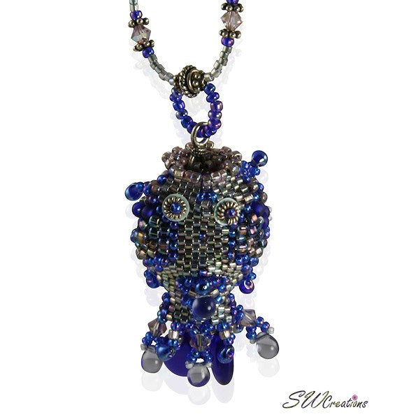 Kai Blue Beaded Fish Art Necklace - Handmade Bohemian Jewelry for Women - Perfect for Beach Vacations & Summer Outfits