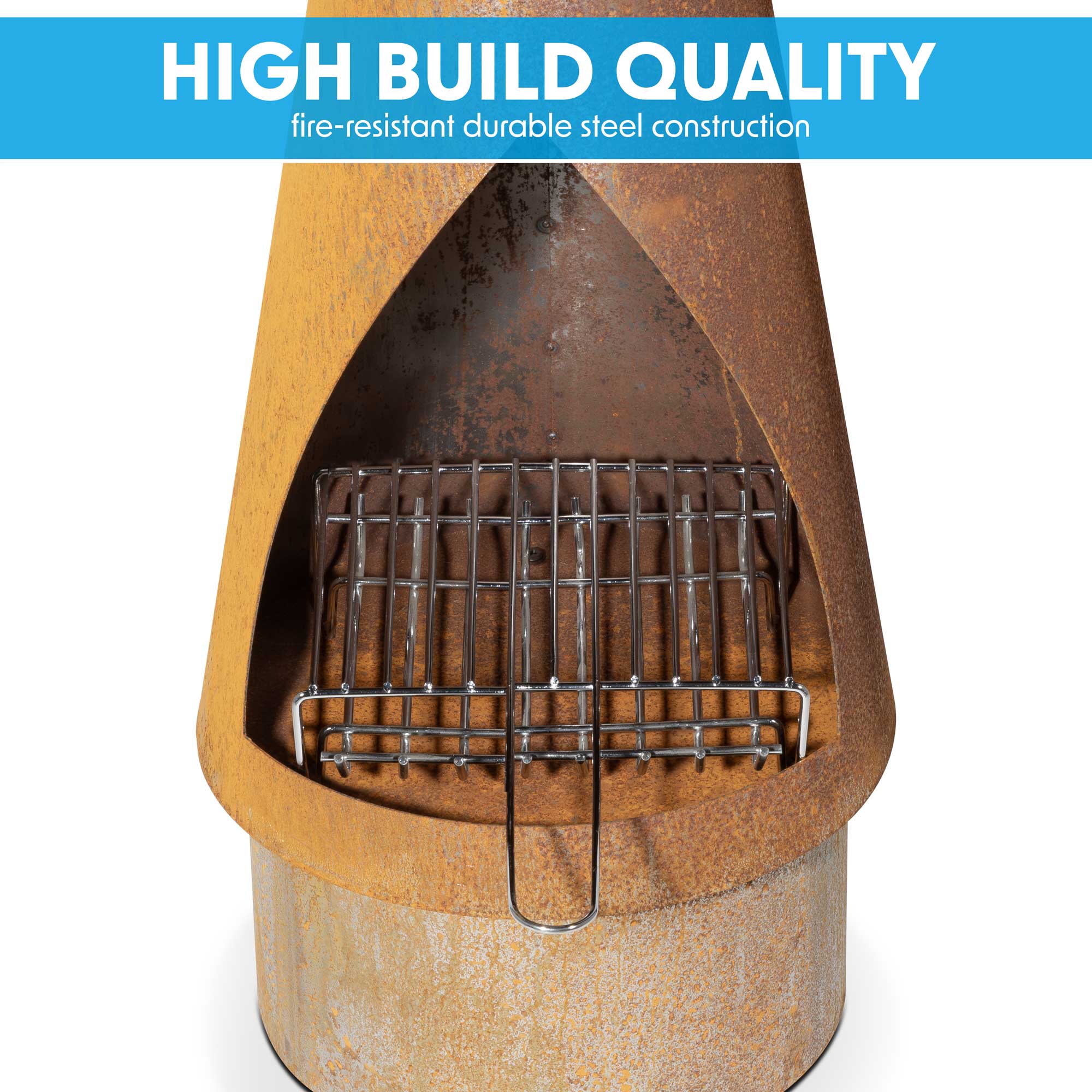 Outdoor Conical Chiminea Fire Pit - 50